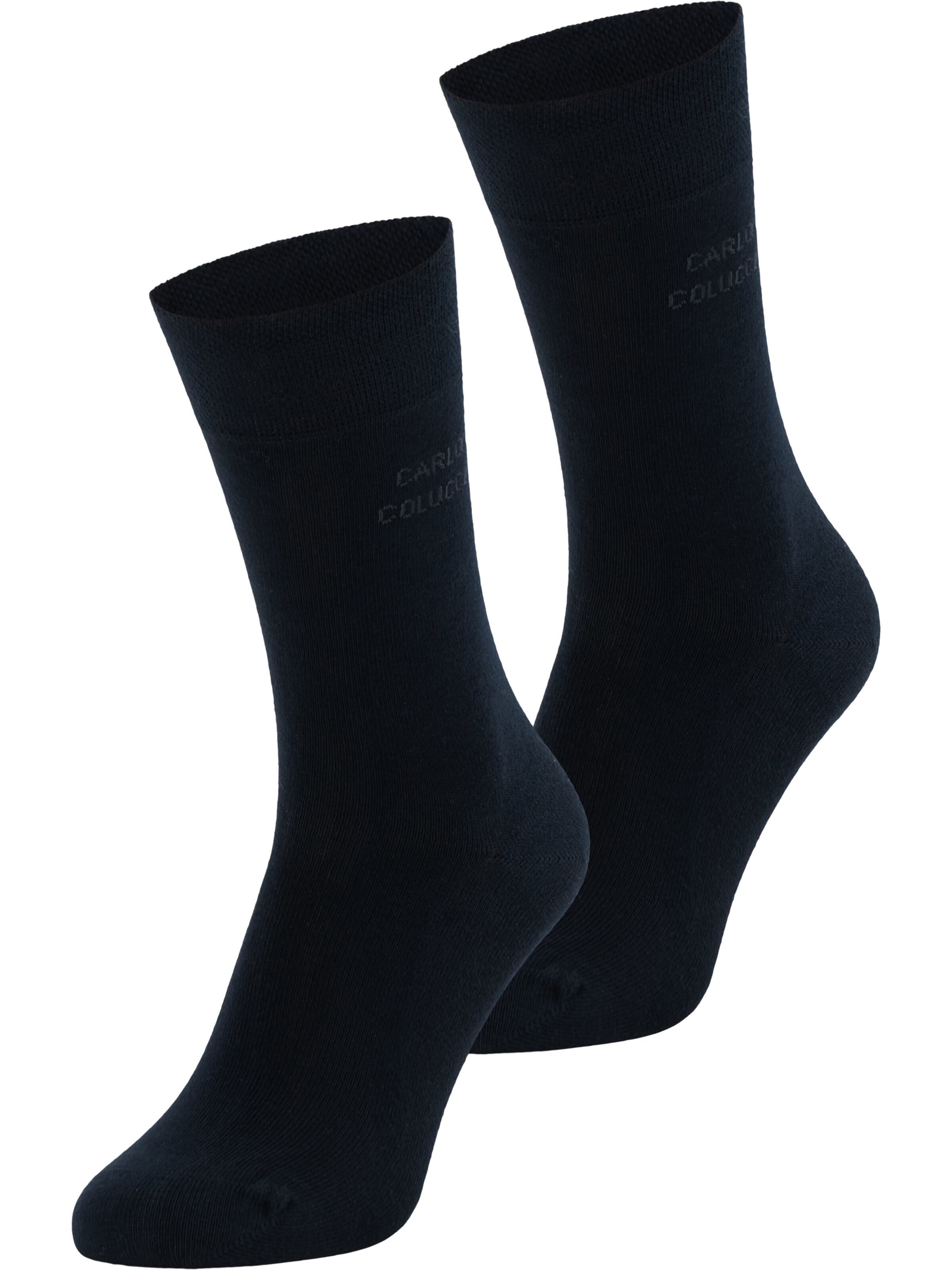 Carlo Colucci Hochwertige Baumwollsocke NAPOLI 2er Pack - Navy 43-46