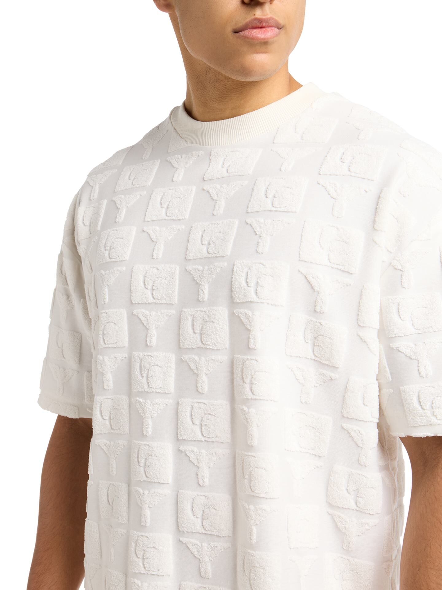 Oversize T-Shirt mit Frotteeinsätzen