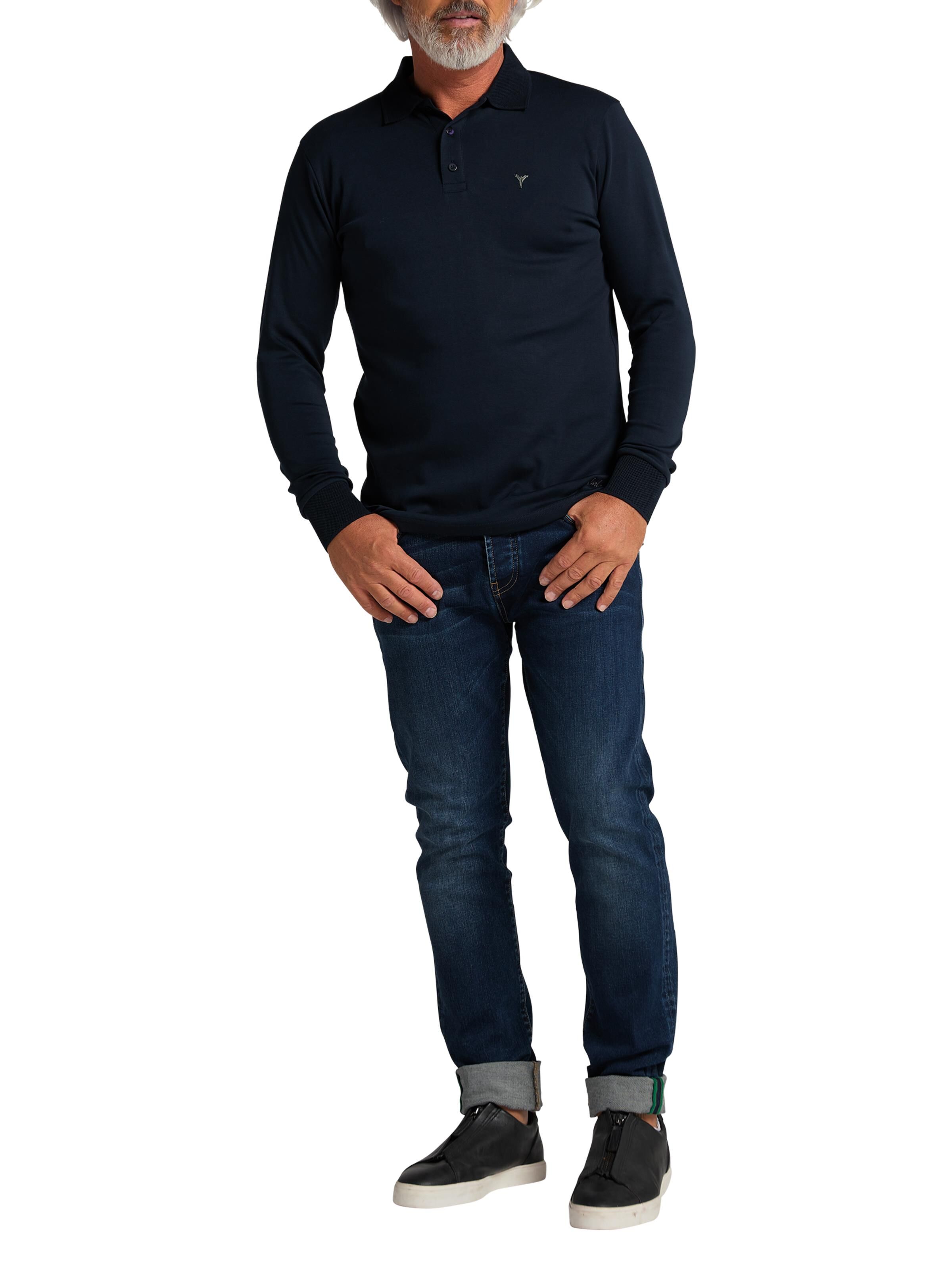 Long-sleeve poloshirt