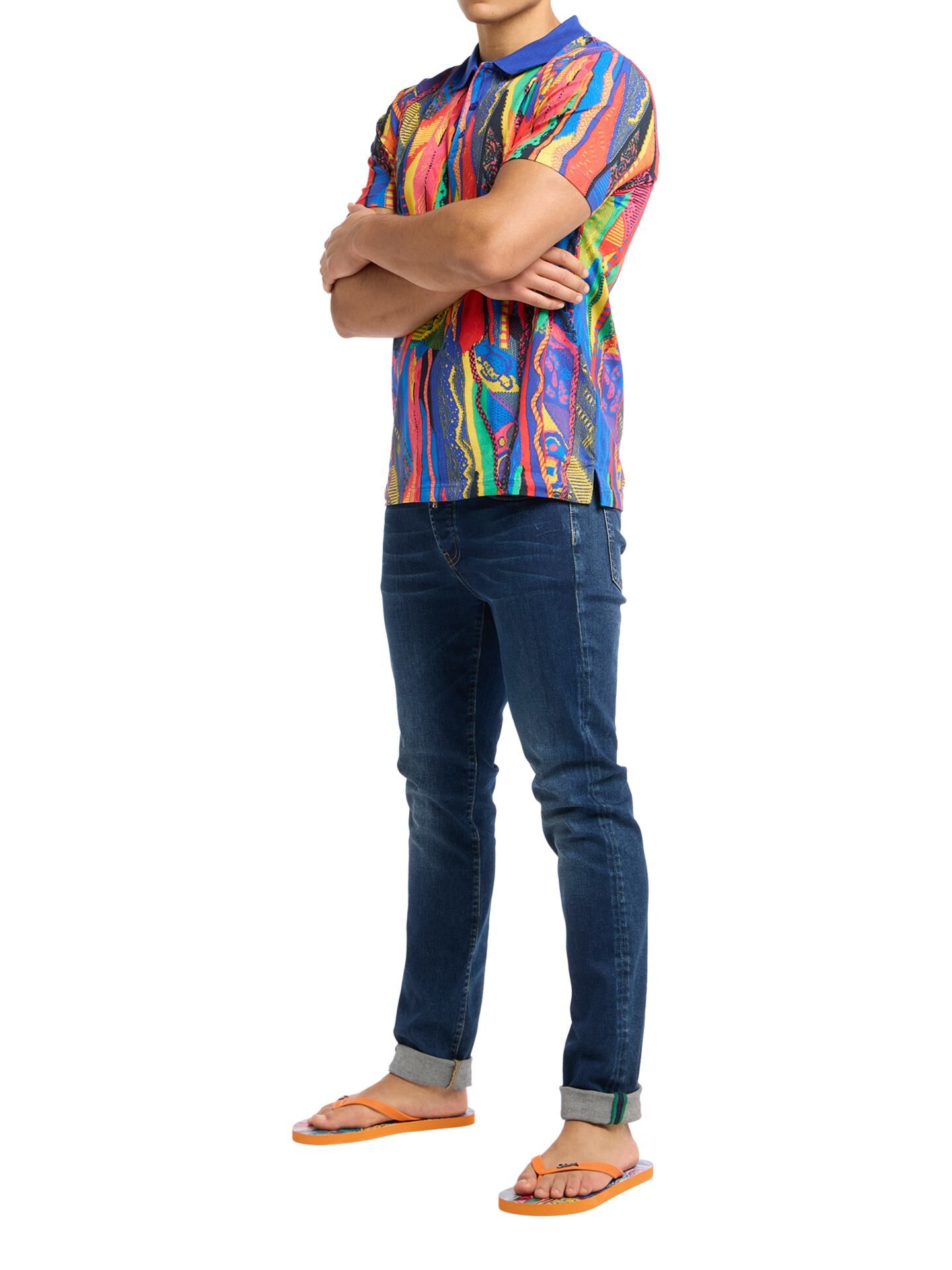 Poloshirt mit Knitprint