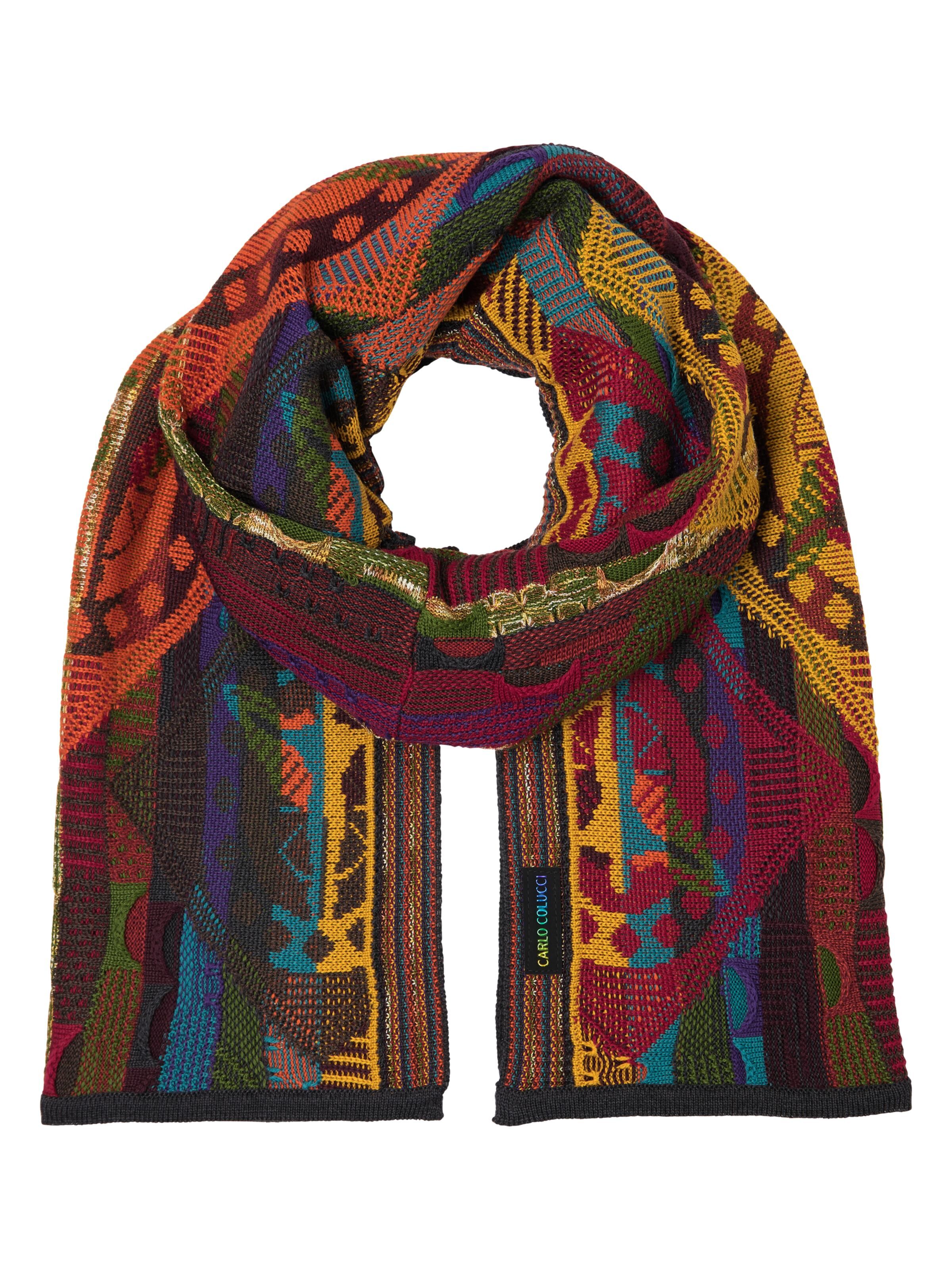 Colorful knit scarf