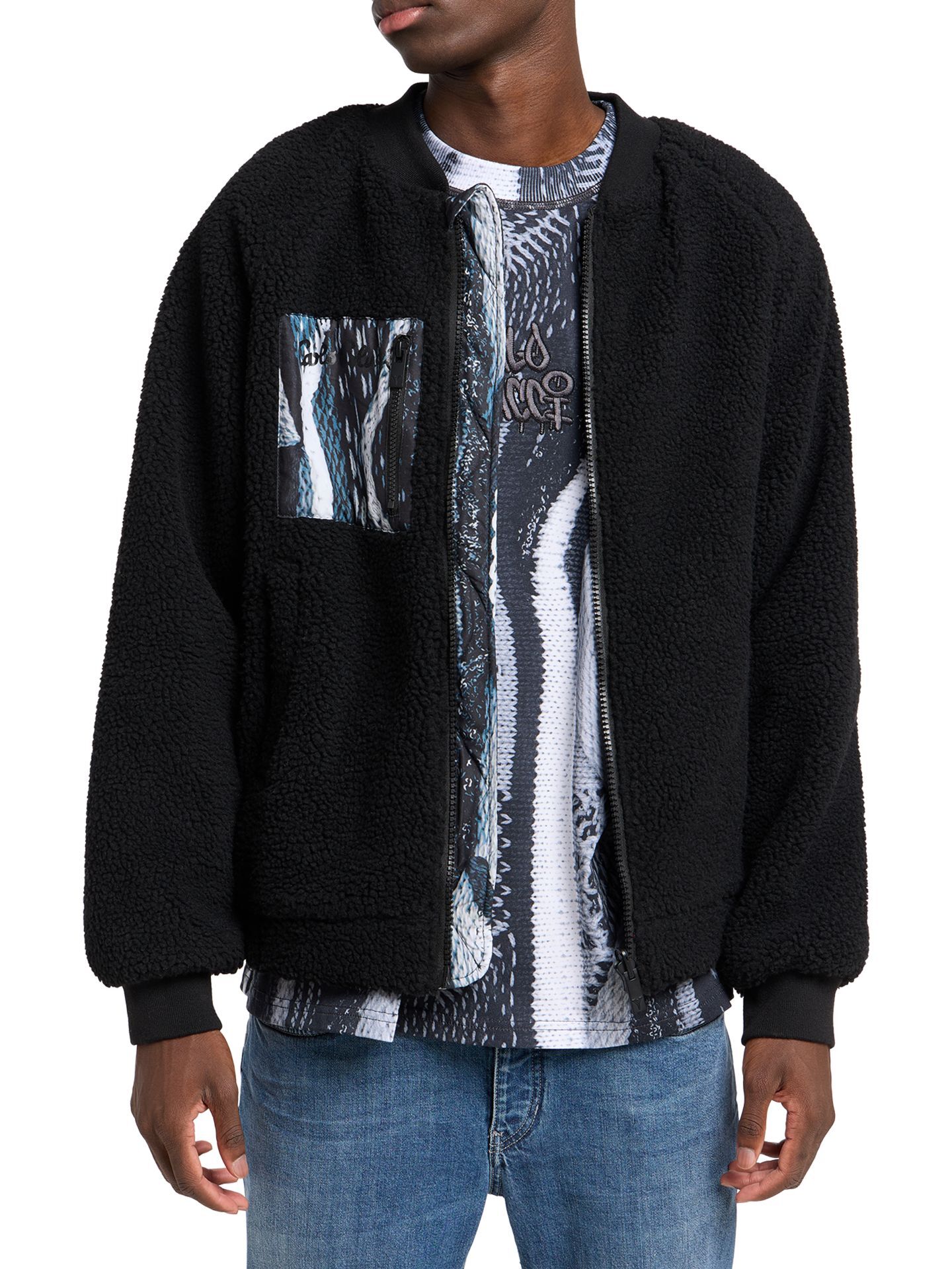 Wende Bomber Teddy Jacke - Zoom in