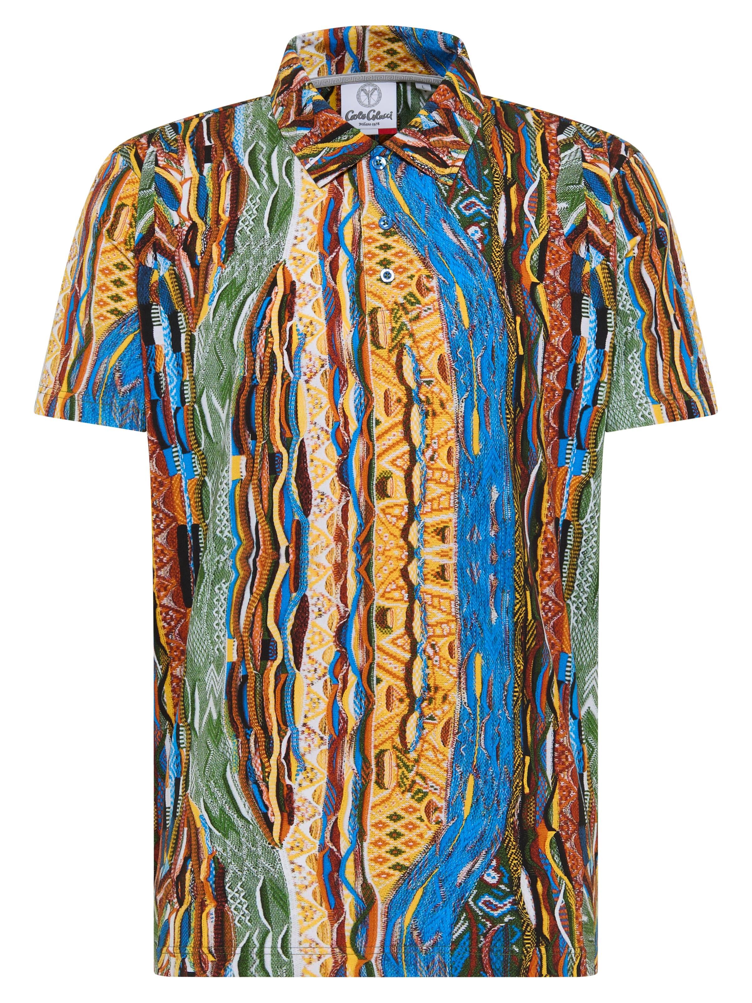 Allover print polo shirt