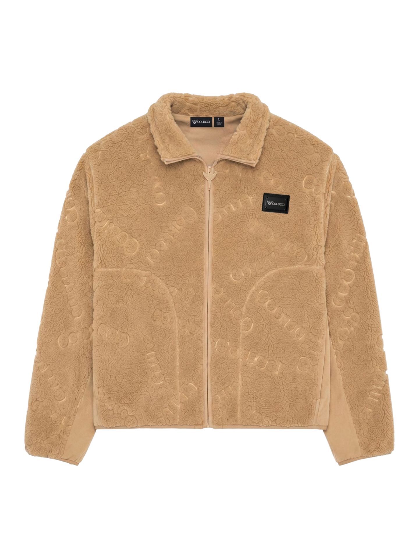 Carlo Colucci Logo Teddy Jacket - XL Beige