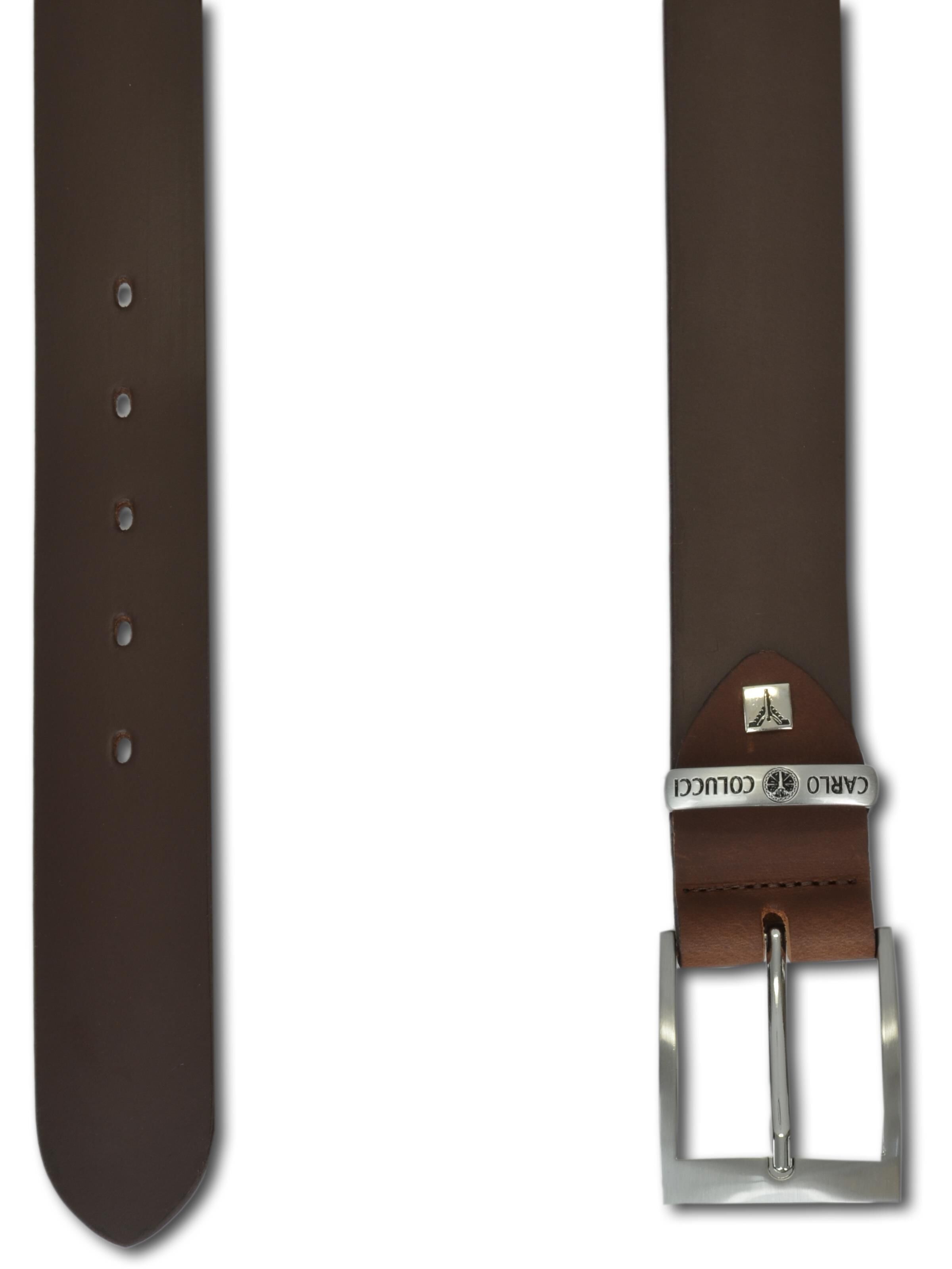 Eleganter Glattledergürtel mit Logoprägung