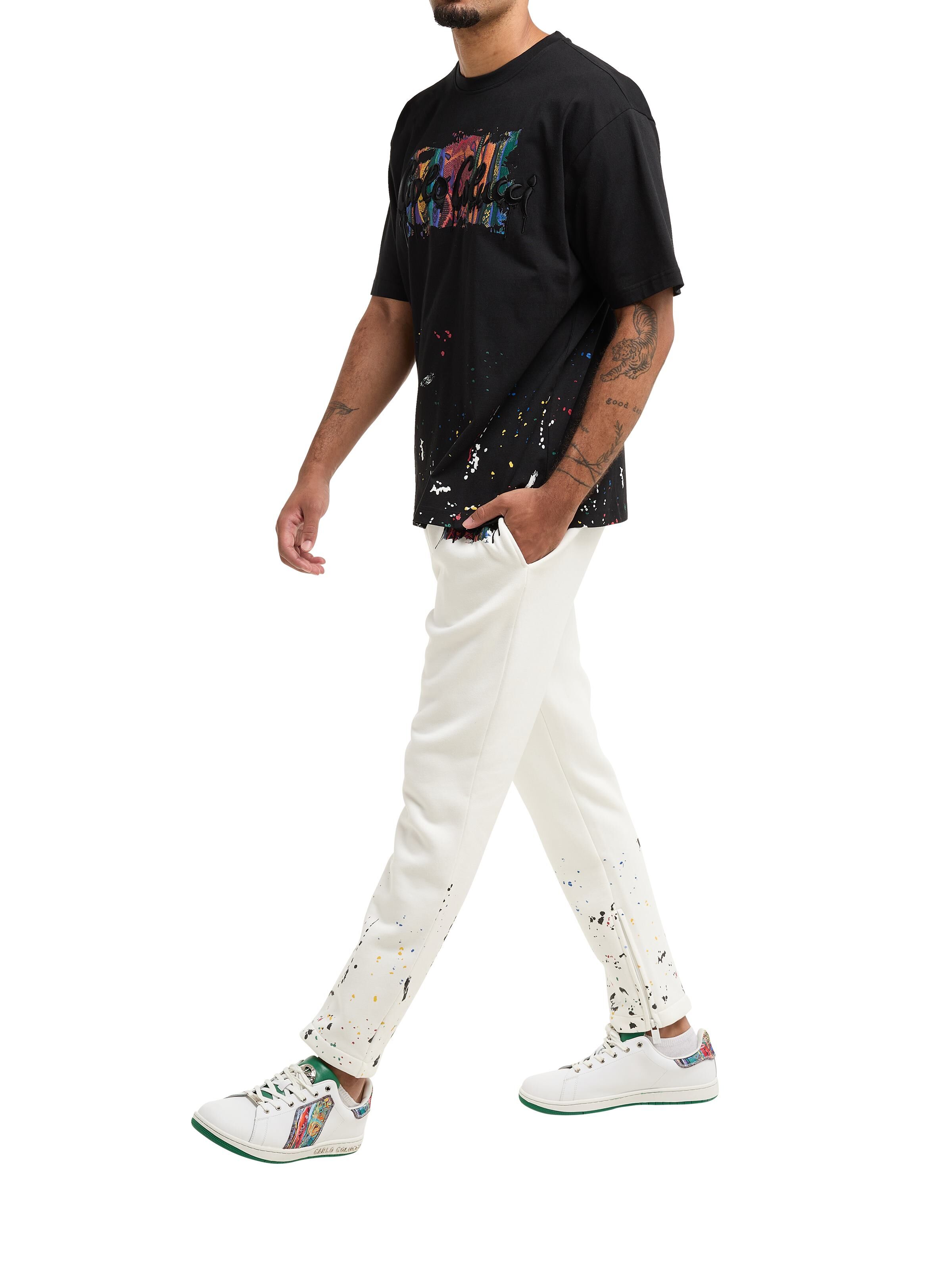 T-shirt -Paint drop- | Black | S | CC-C4046-20-S