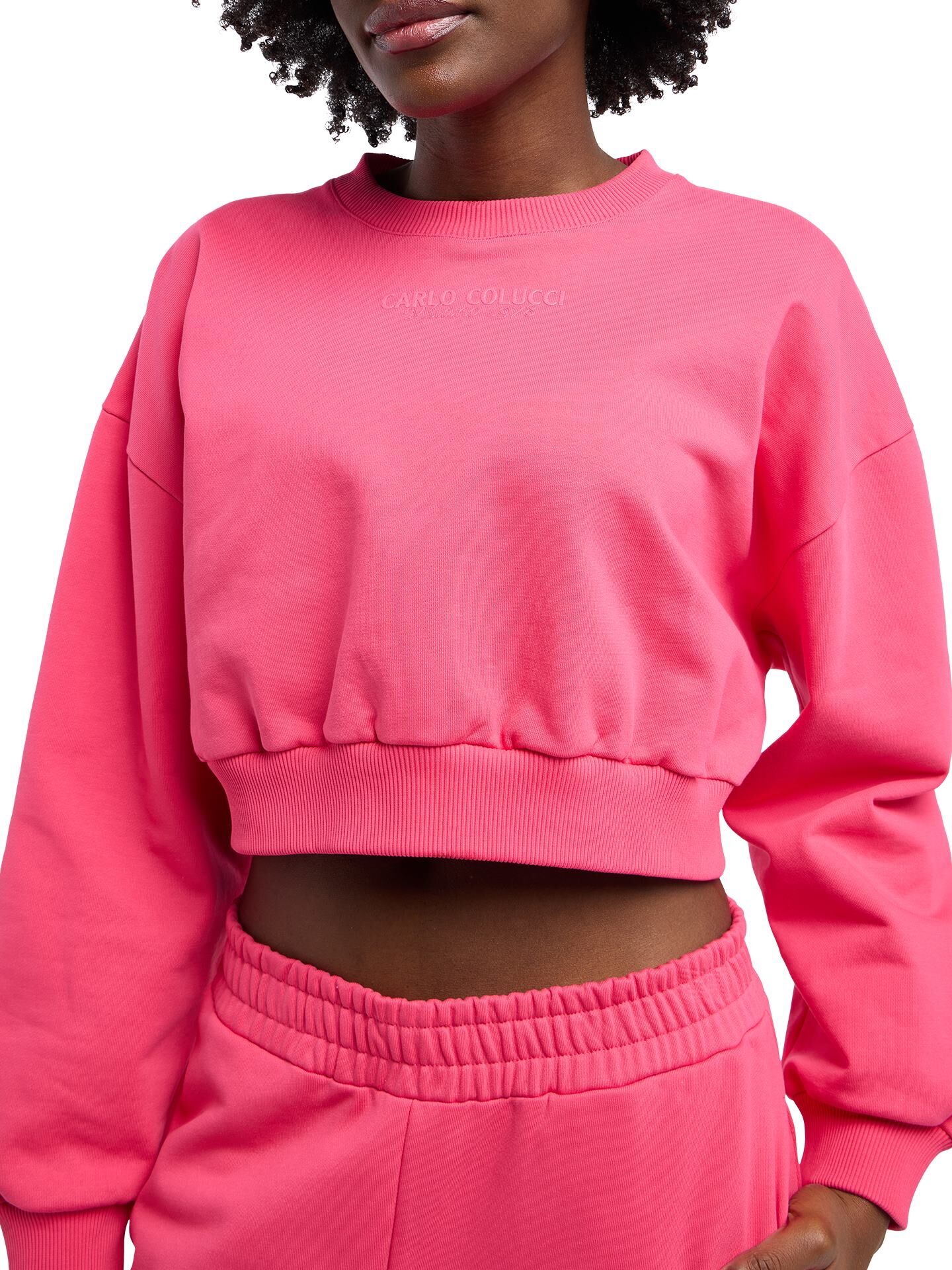  Oversize Crop Sweatshirt - La Famiglia