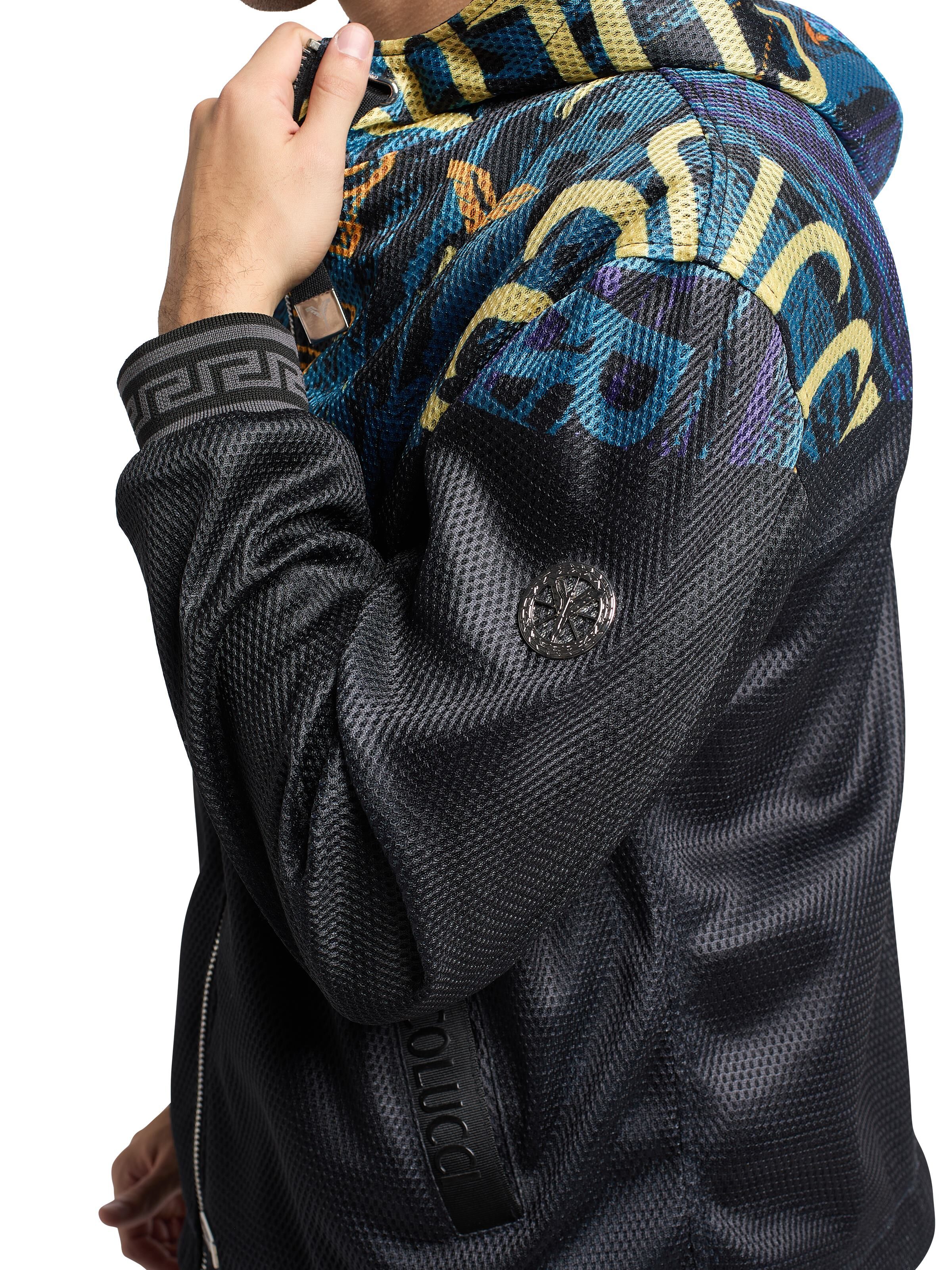 Mesh Blouson mit Kapuze