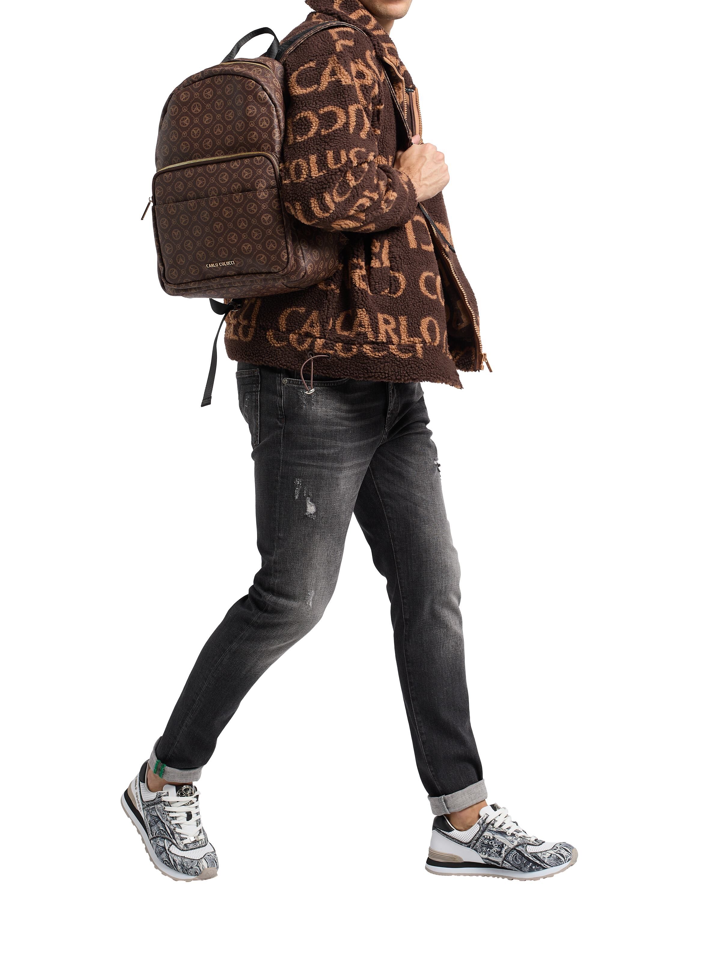 Backpack with logo print