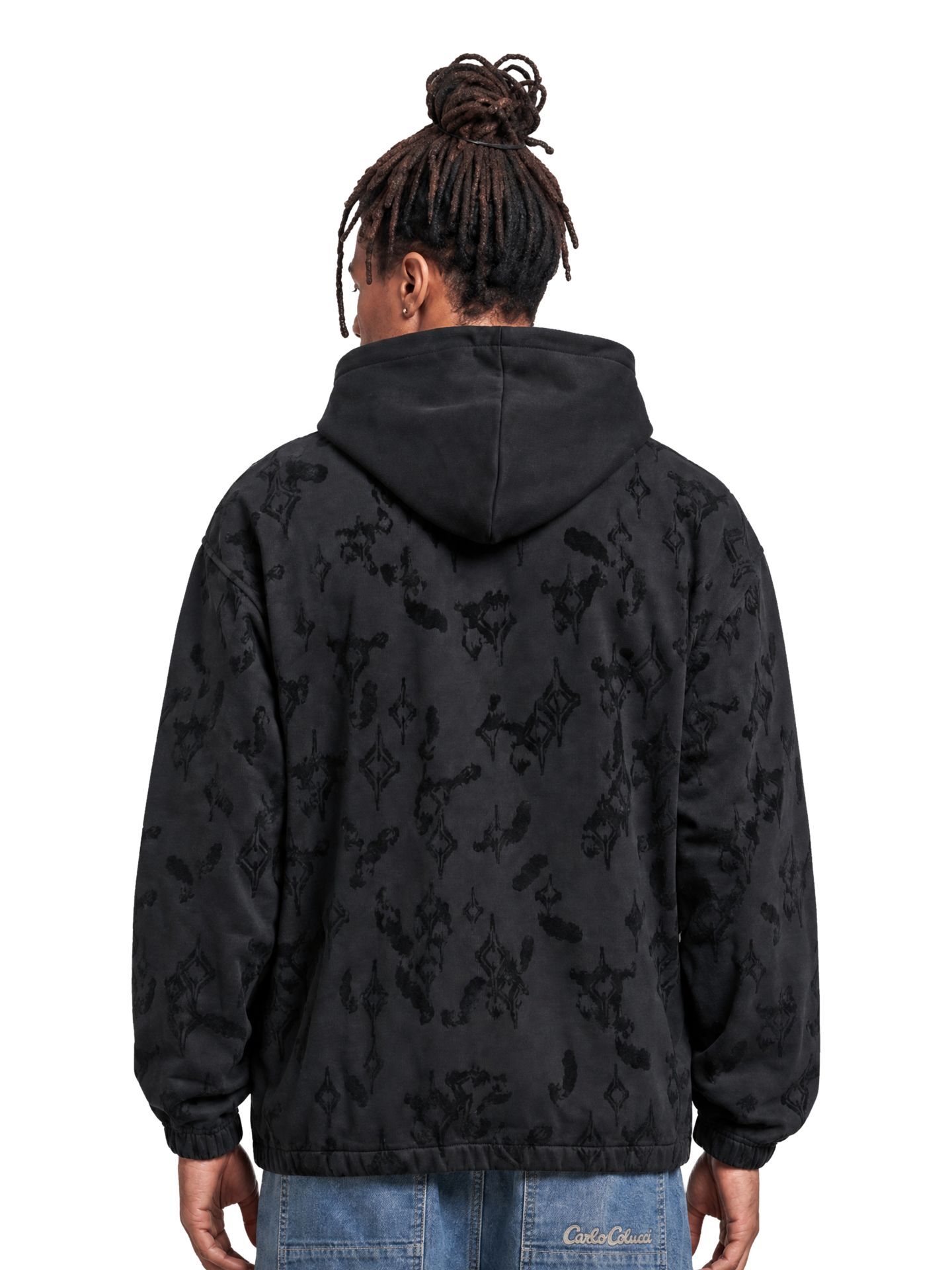  Zip hoodie with flock print - Soft Impact