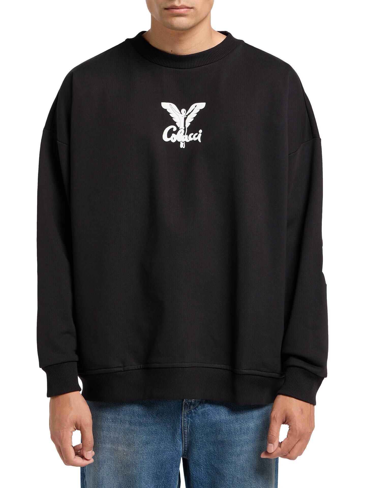 Oversize unisex sweat shirt | Black | XXS | CC-C4437-20-XXS