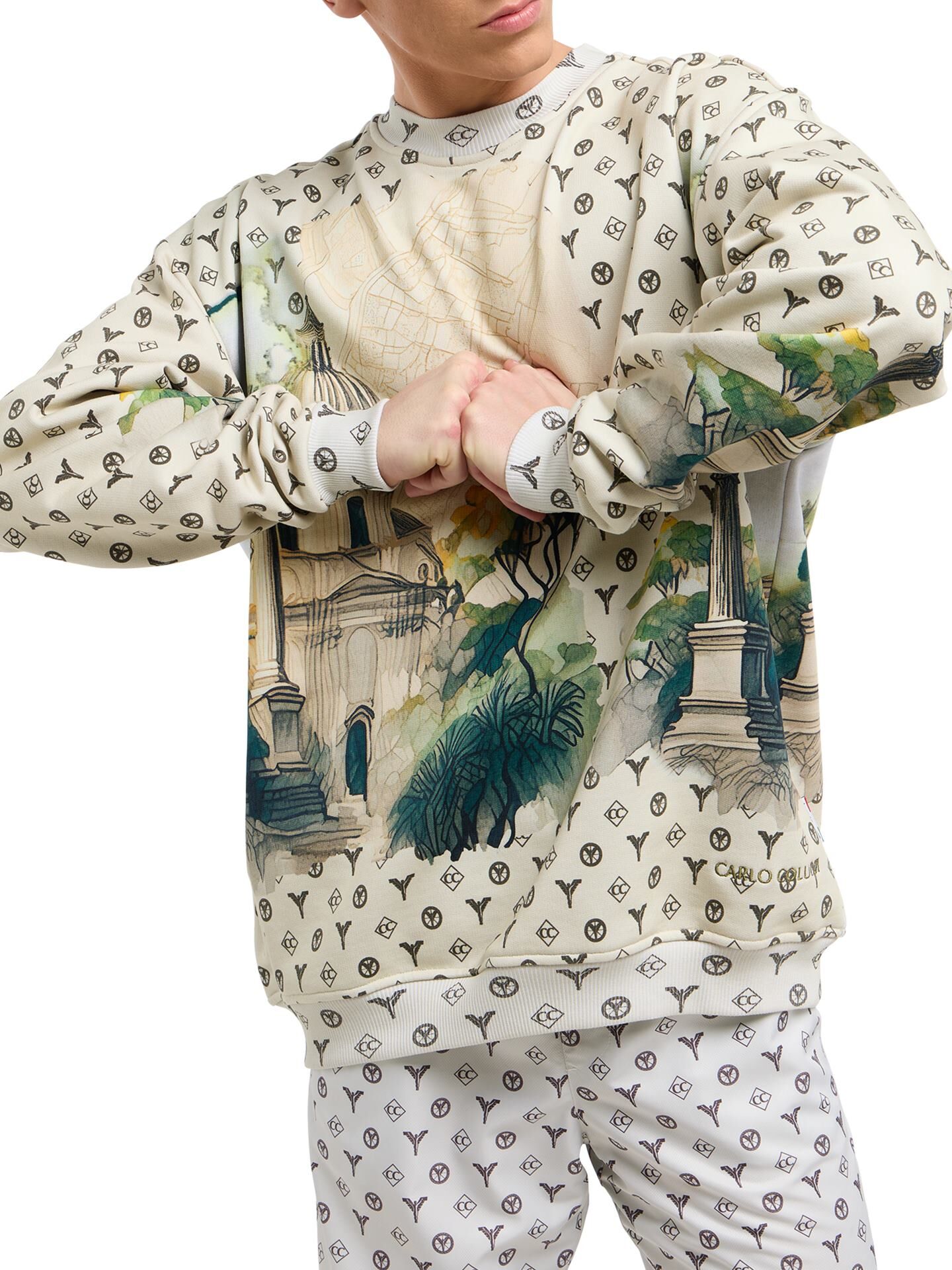 Oversize sweat shirt - Torn pages of Colucci