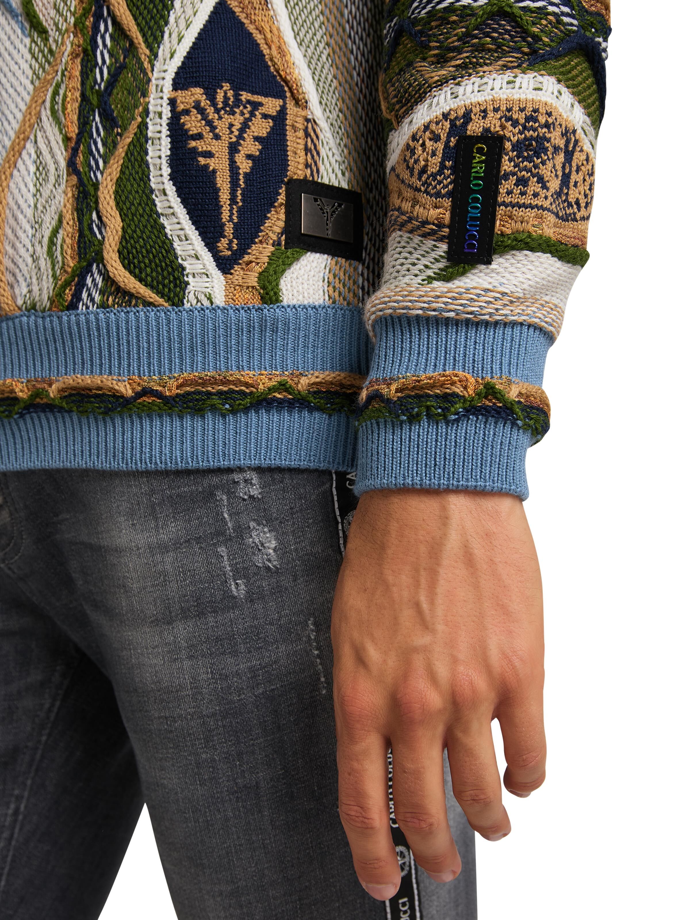 Characteristic crew neck sweater | Petrol | XXL | DAH-C9809-151-XXL