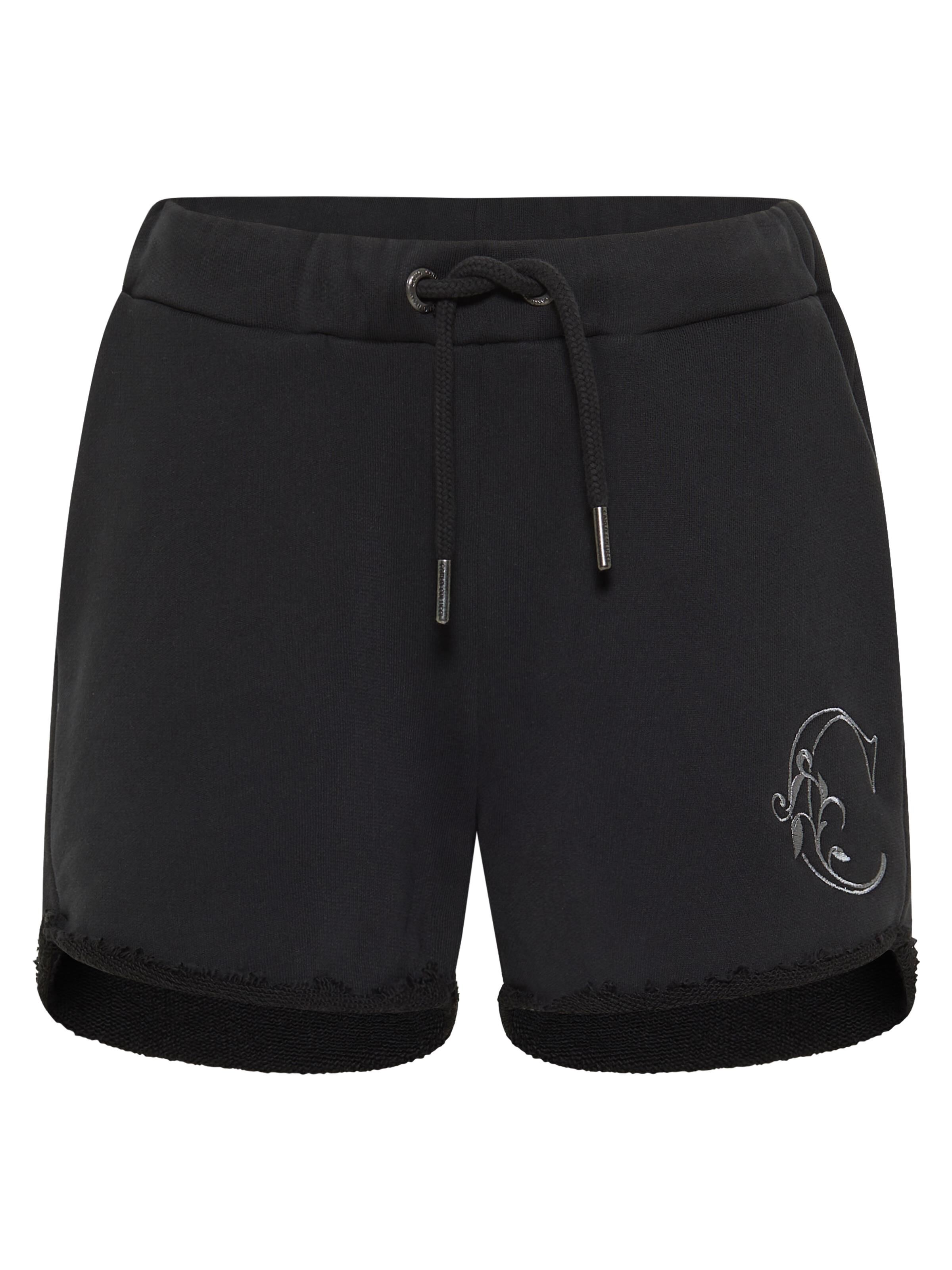 Sweatshort mit Stickerei