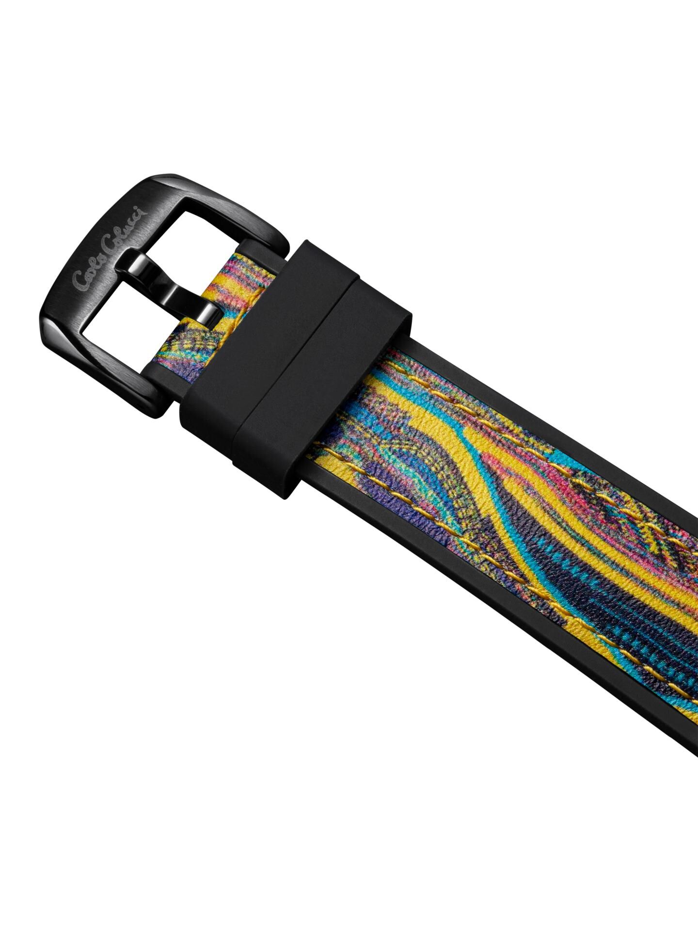 Runde Edelstahluhr mit Silikonarmband