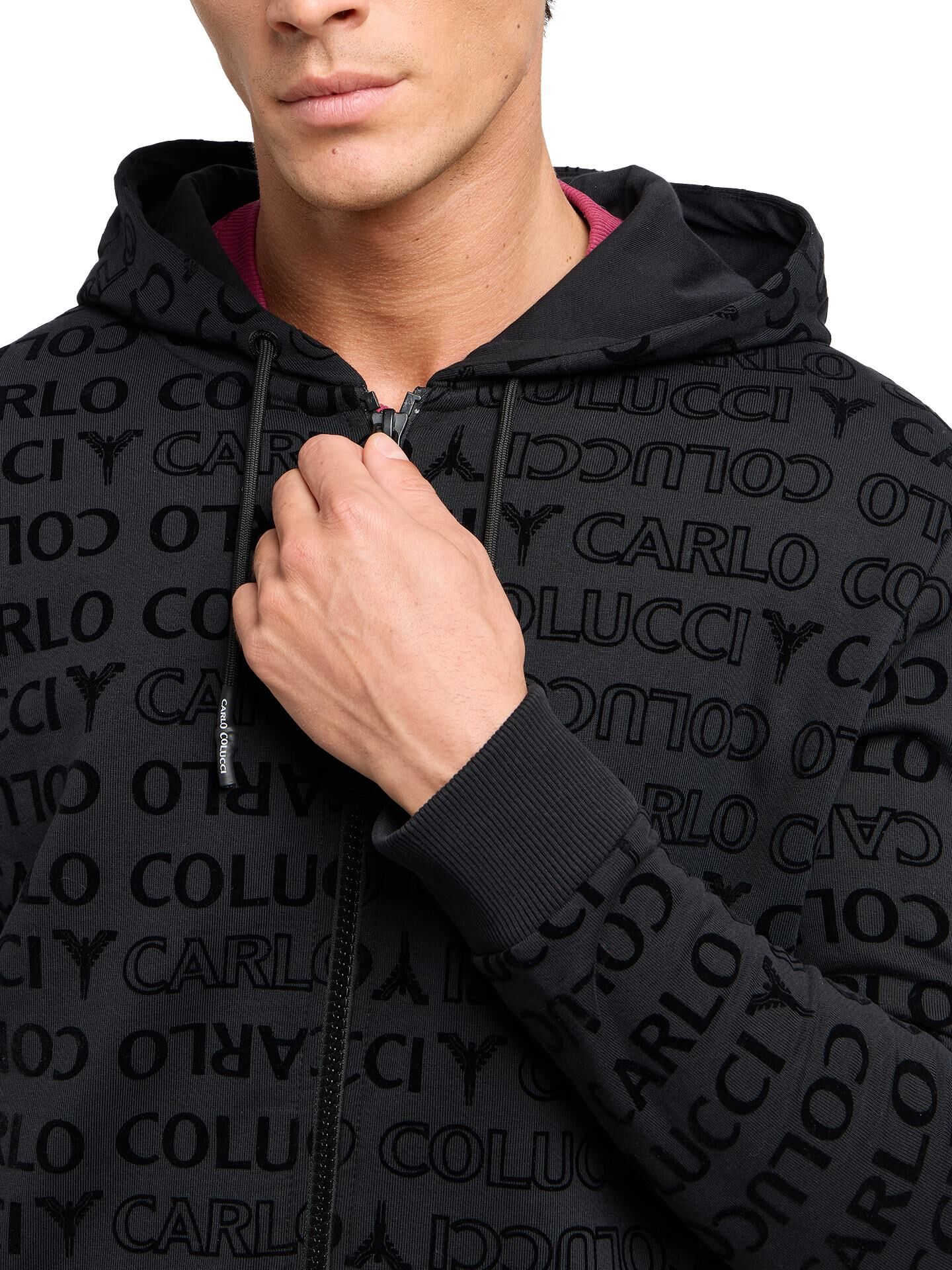  Hoodie jacket -Monogram Flock-