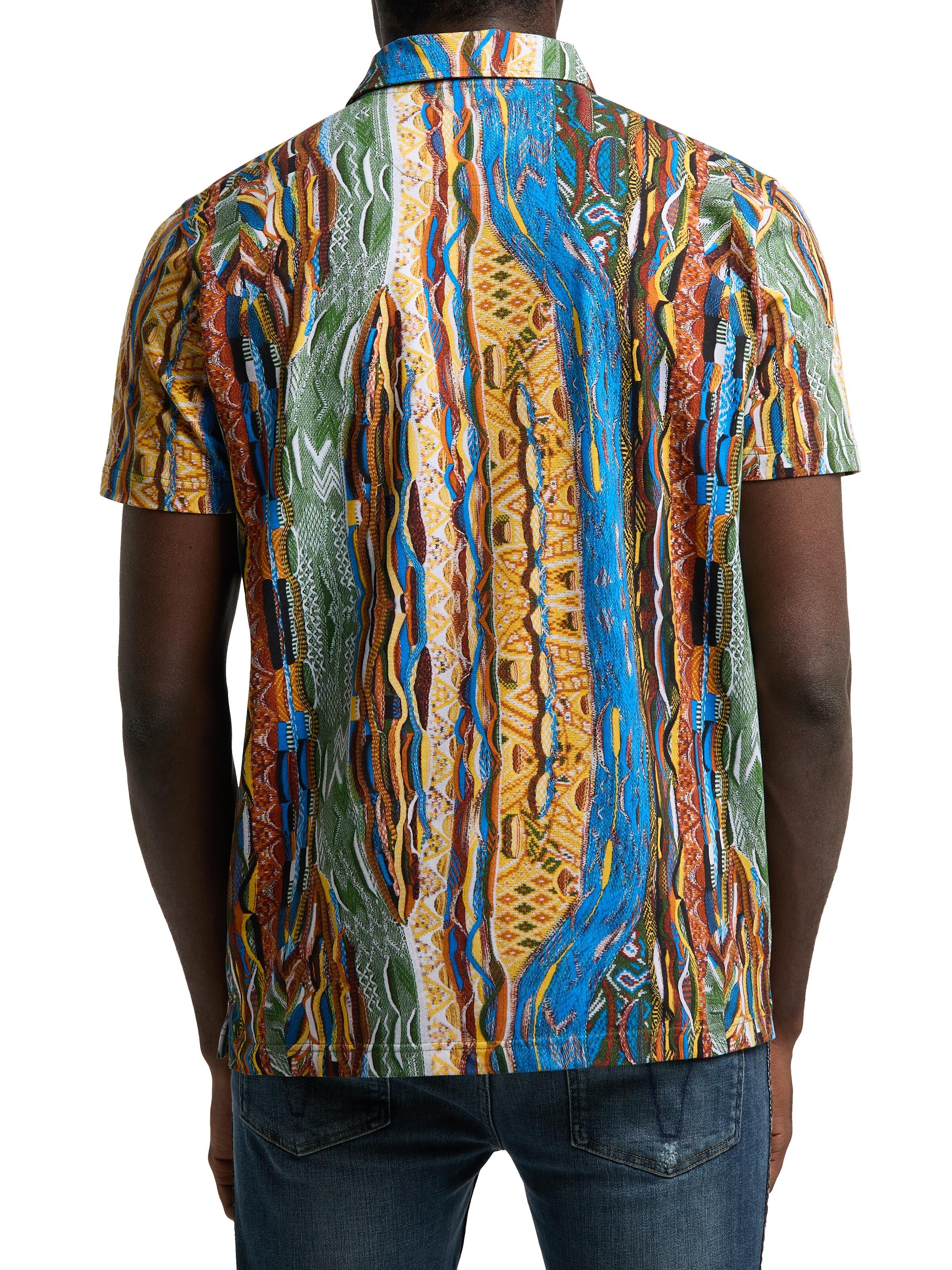 Allover print polo shirt