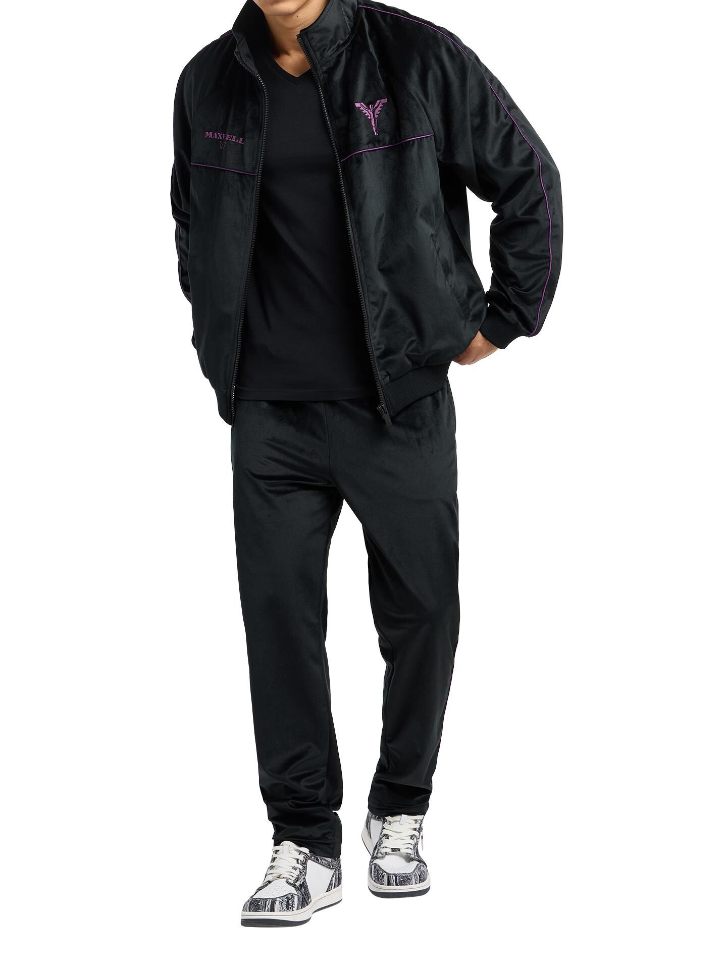 Black tracksuit set online