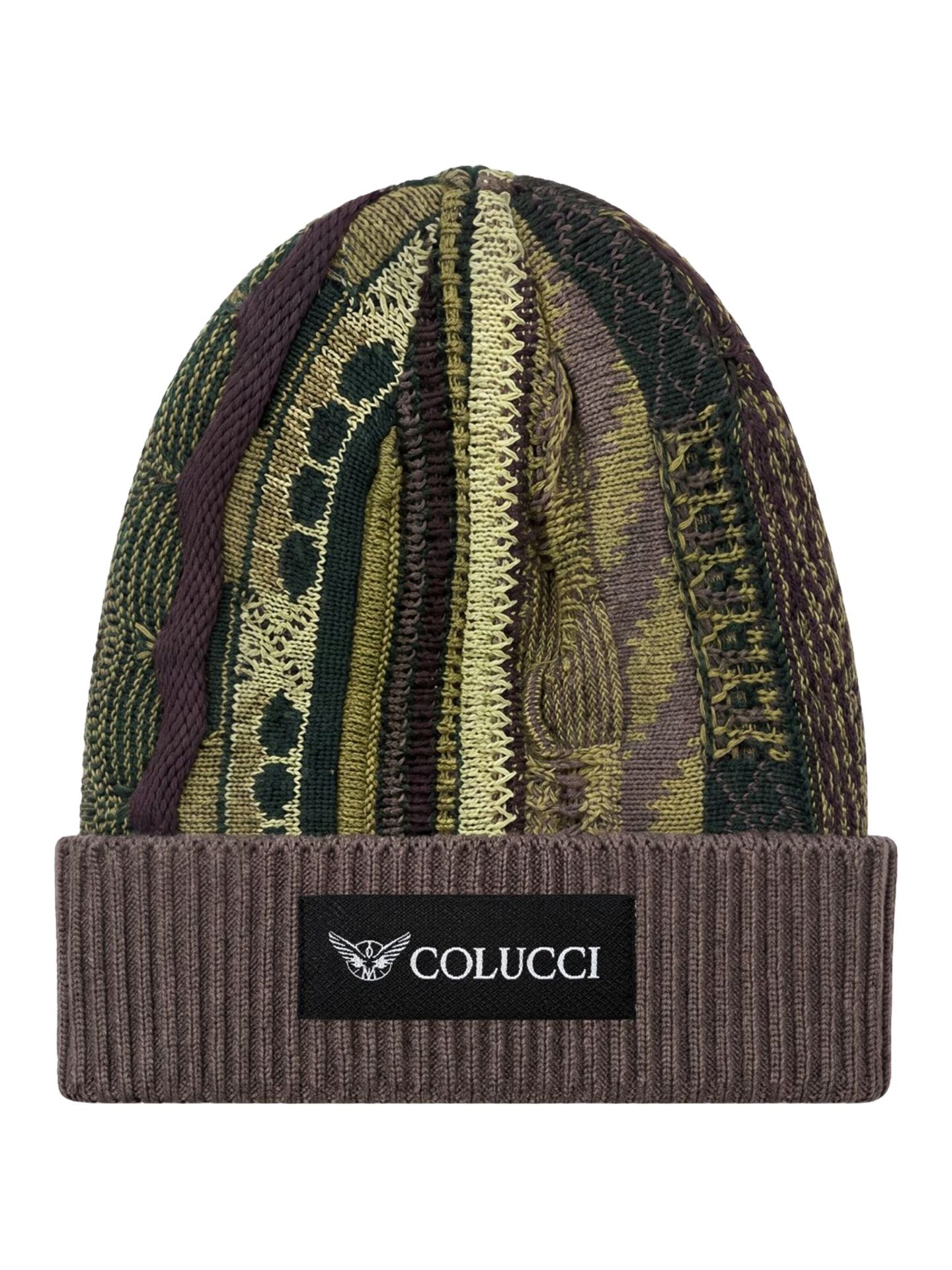 Carlo Colucci 3D Knit Beanie - Grün OS
