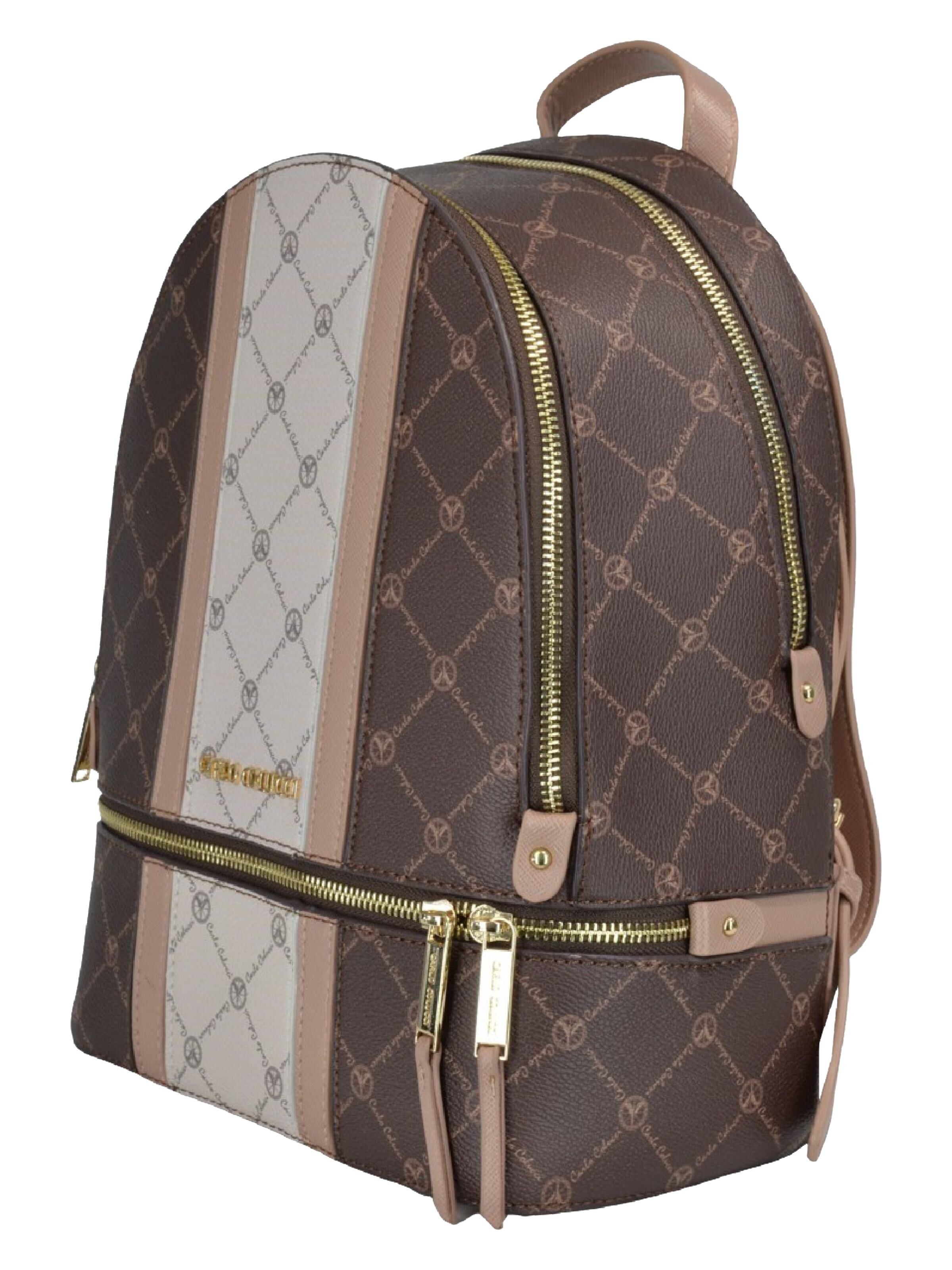 Backpack with logo print