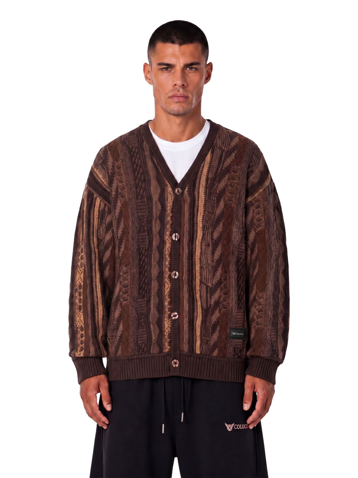  3D knit cardigan
