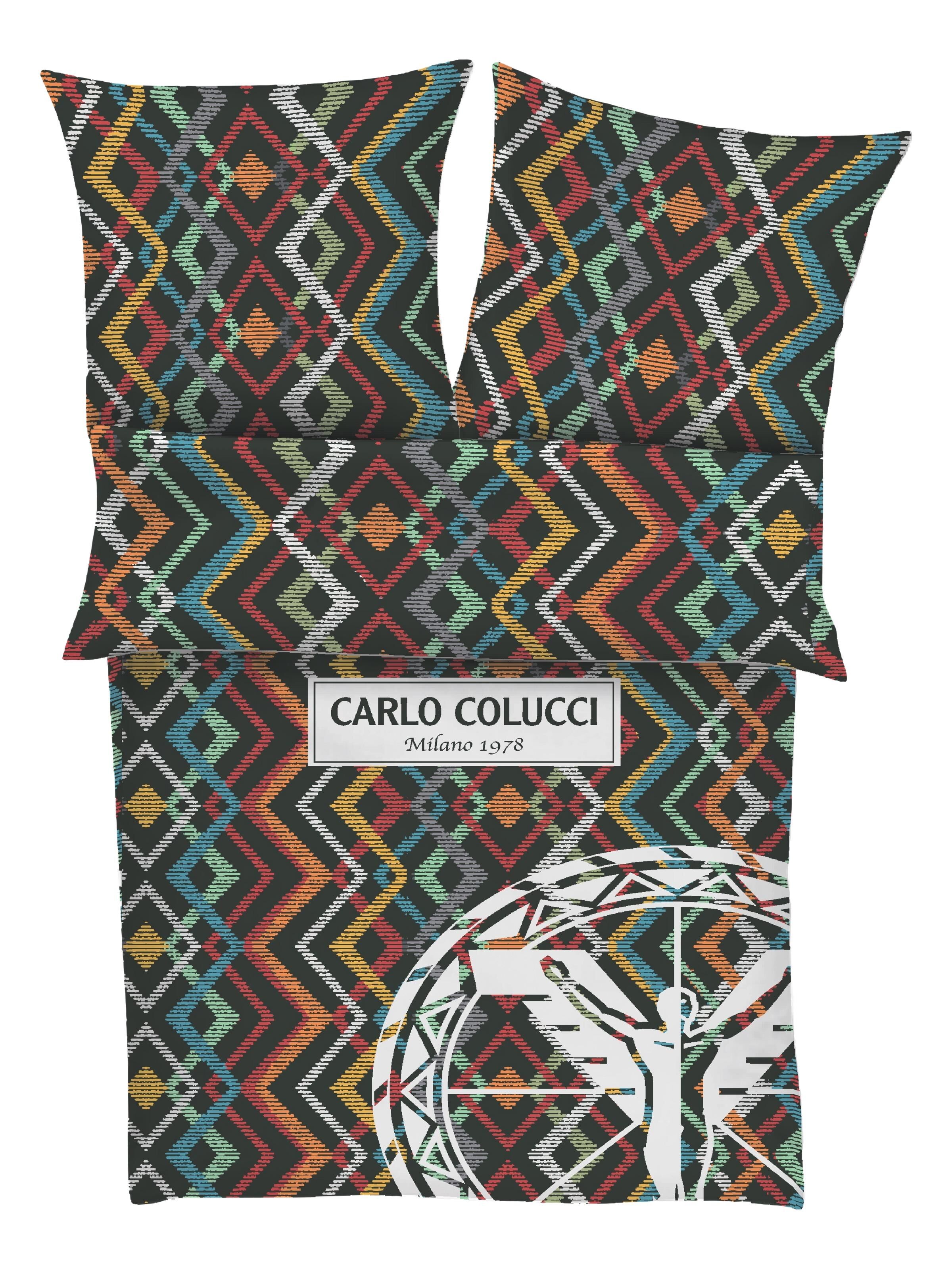 Carlo Colucci Bettwäsche mit Logodruck - 135x200