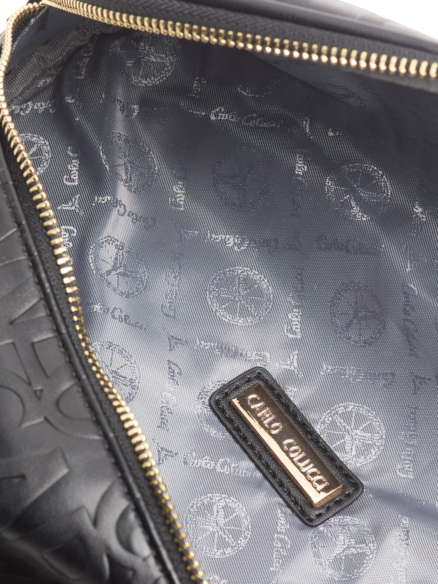 Sling bag with embossed logo