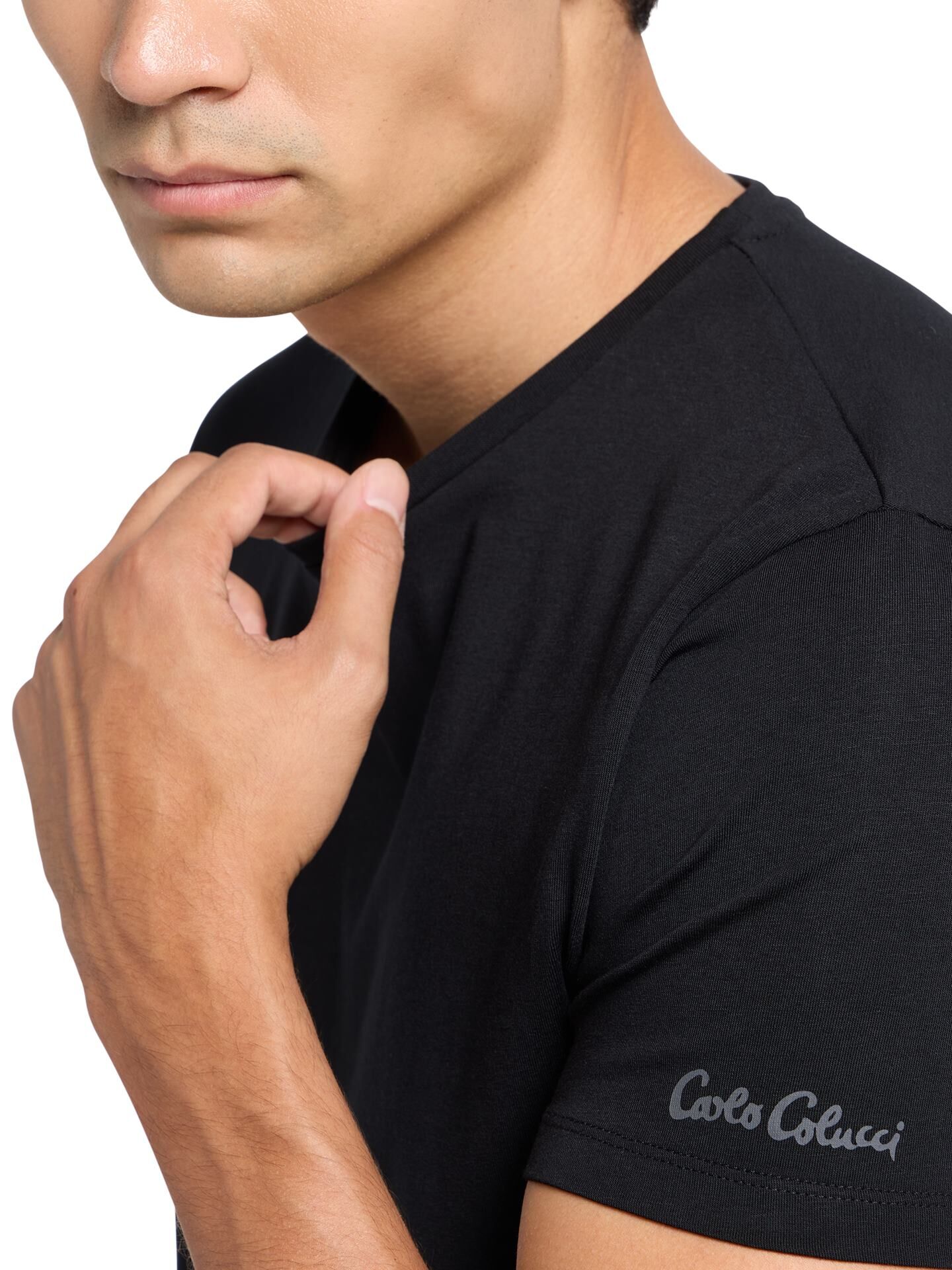  Rundhals T-Shirt, 2er Pack