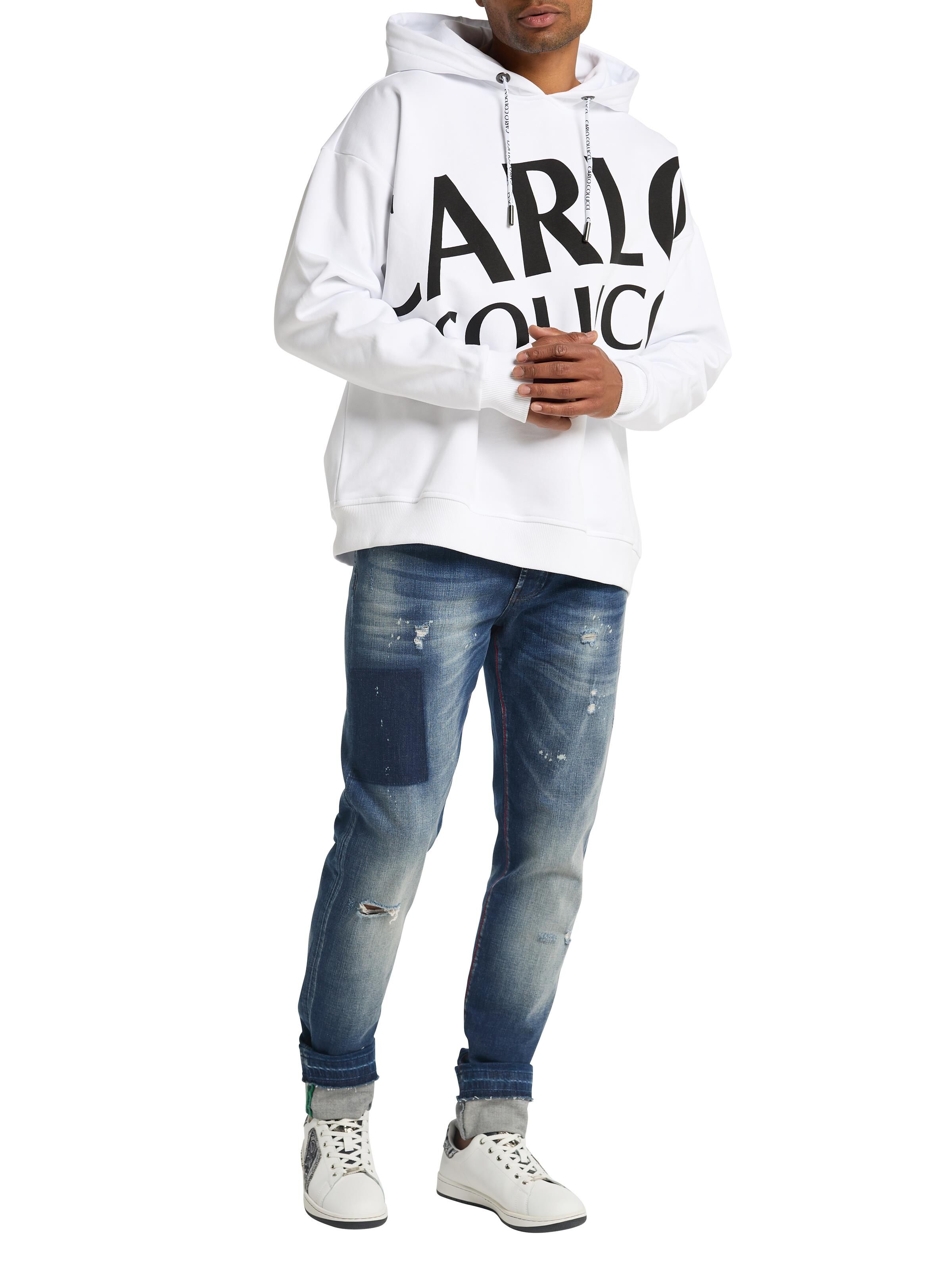  Over size hoodie with lettering
