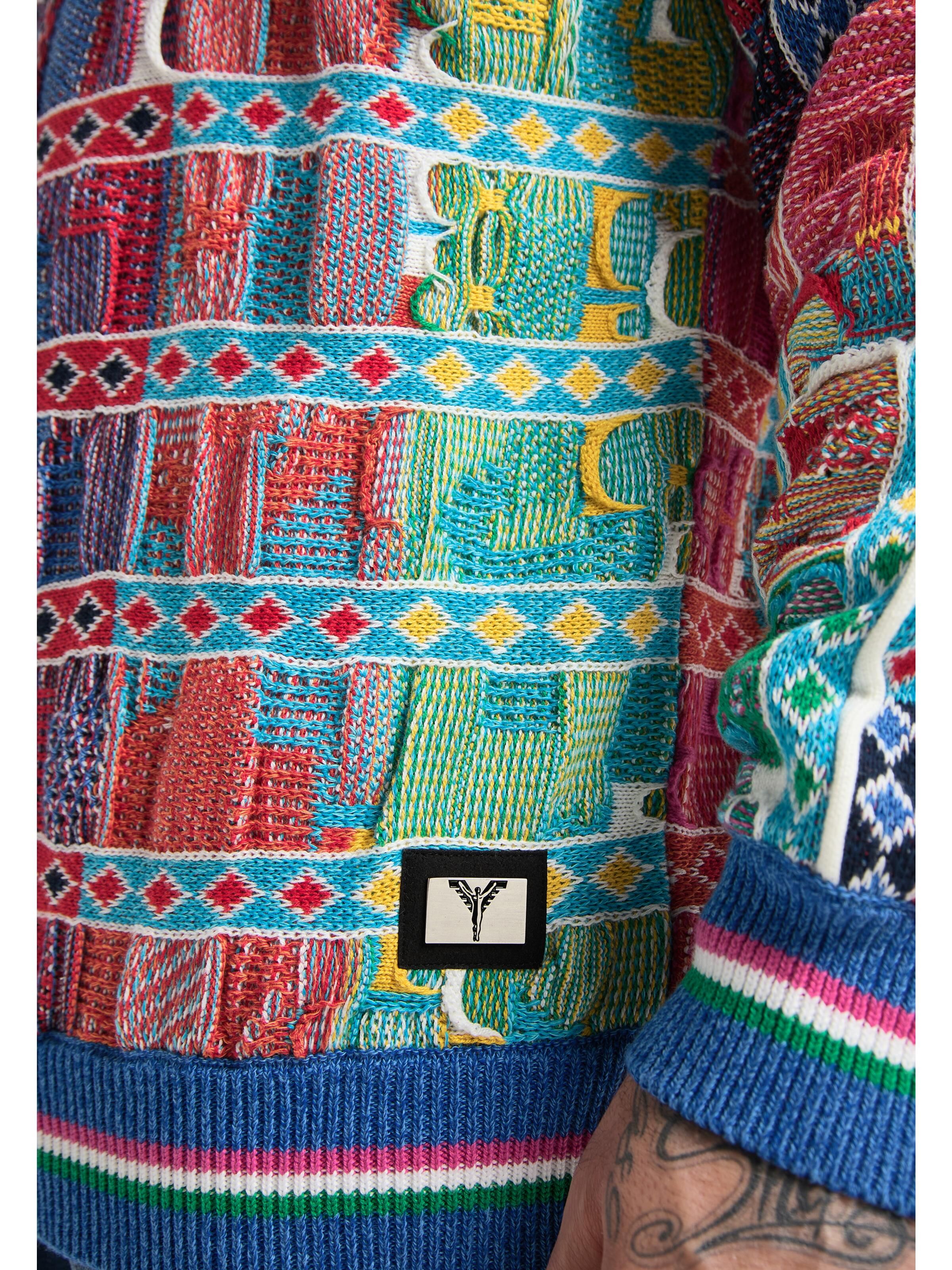 Rundhals Pullover mit Querstreifen in Oversize