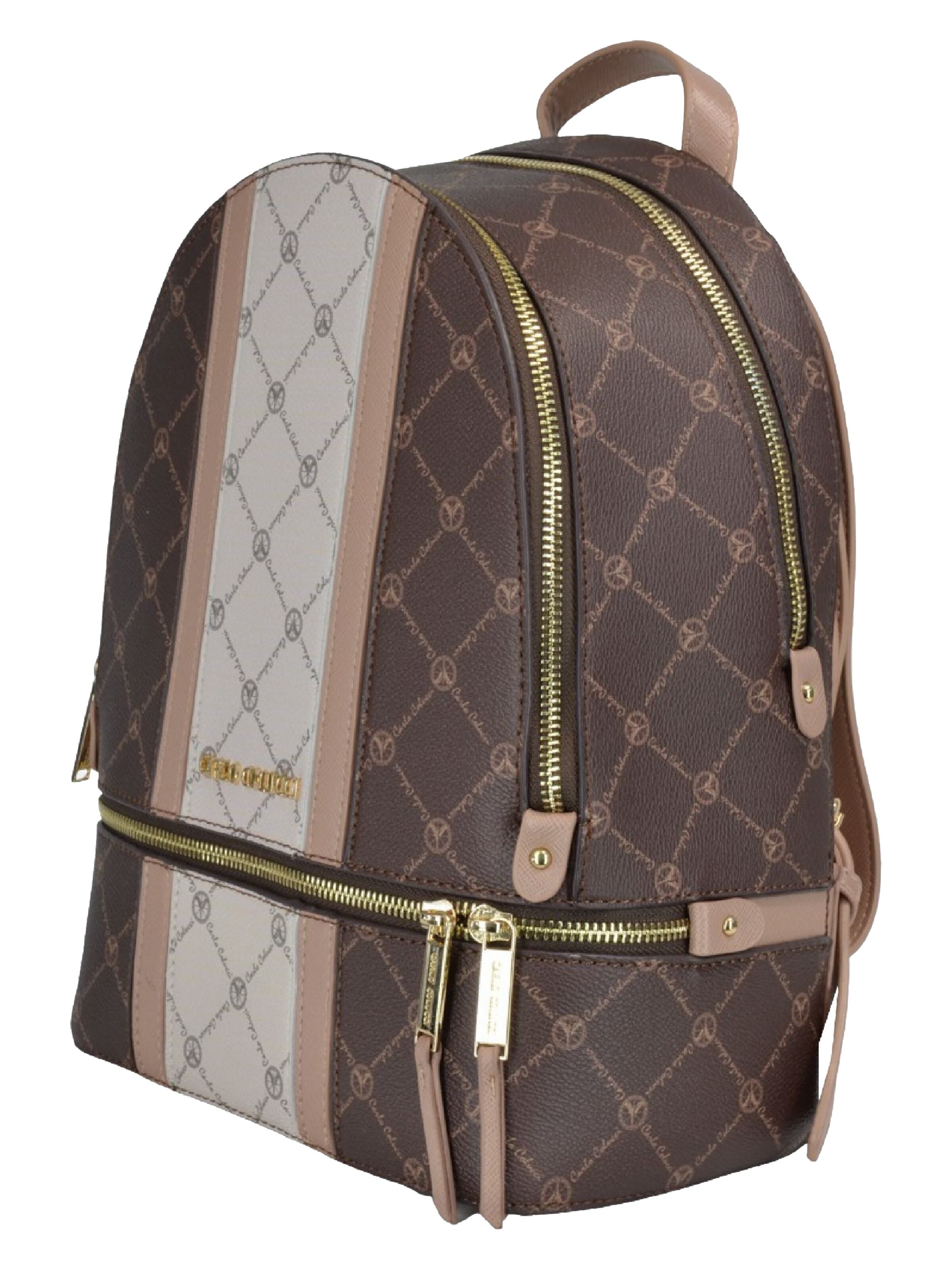 Backpack with logo print