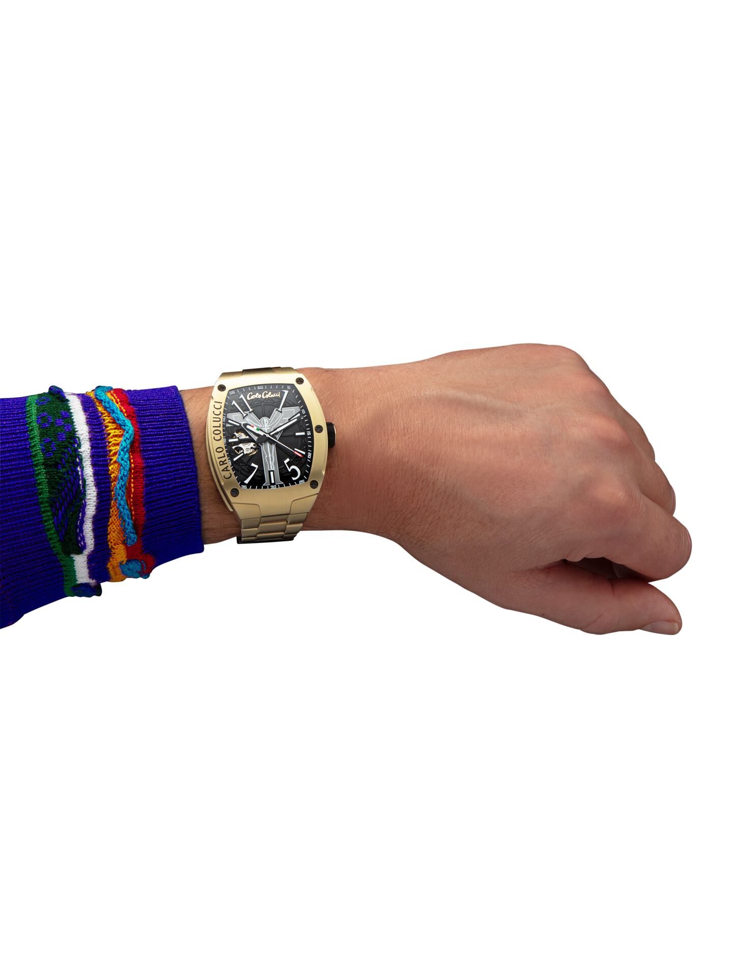  Stainless steel watch with folding clasp