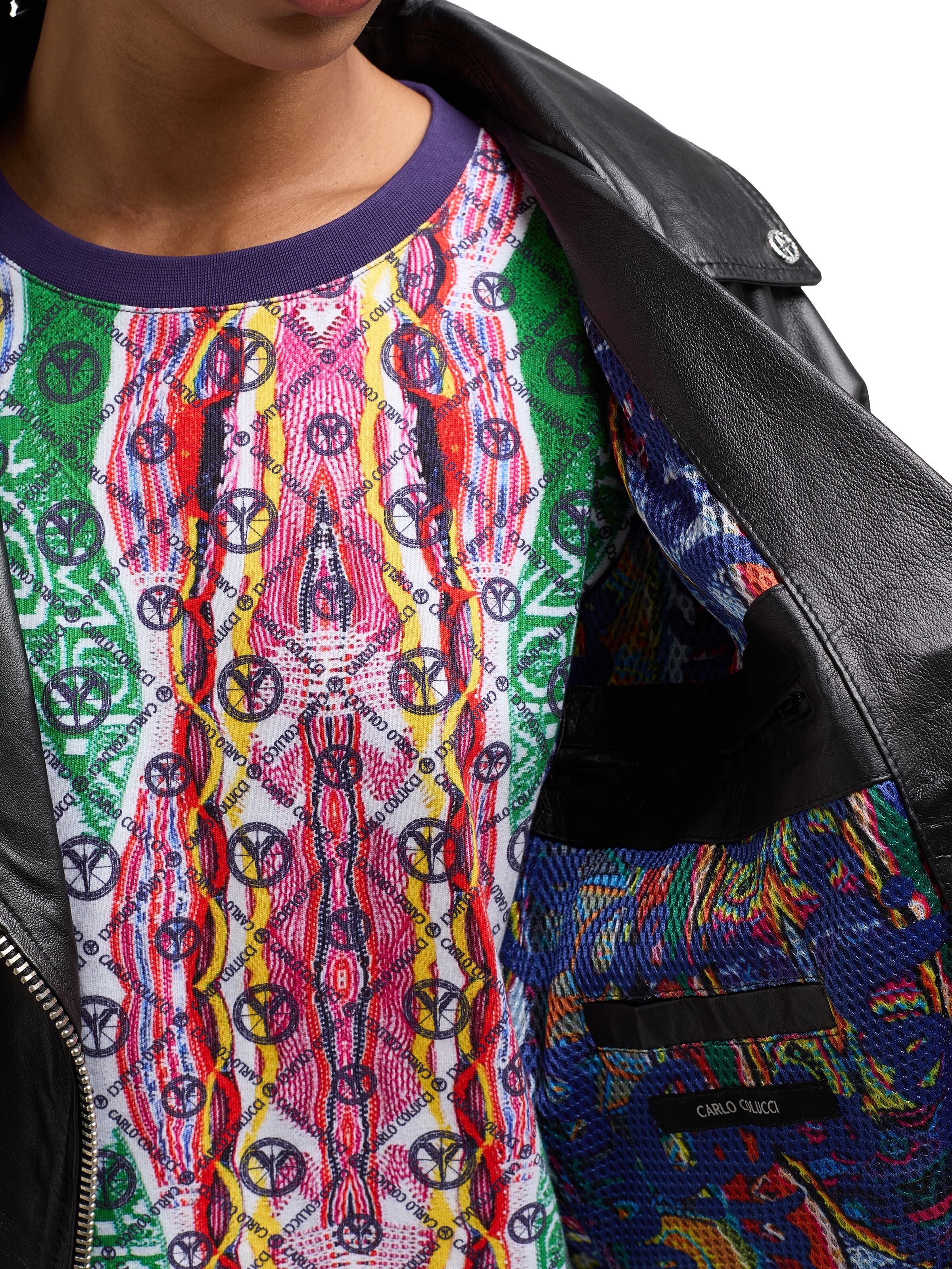 Oversize Biker Lederjacke