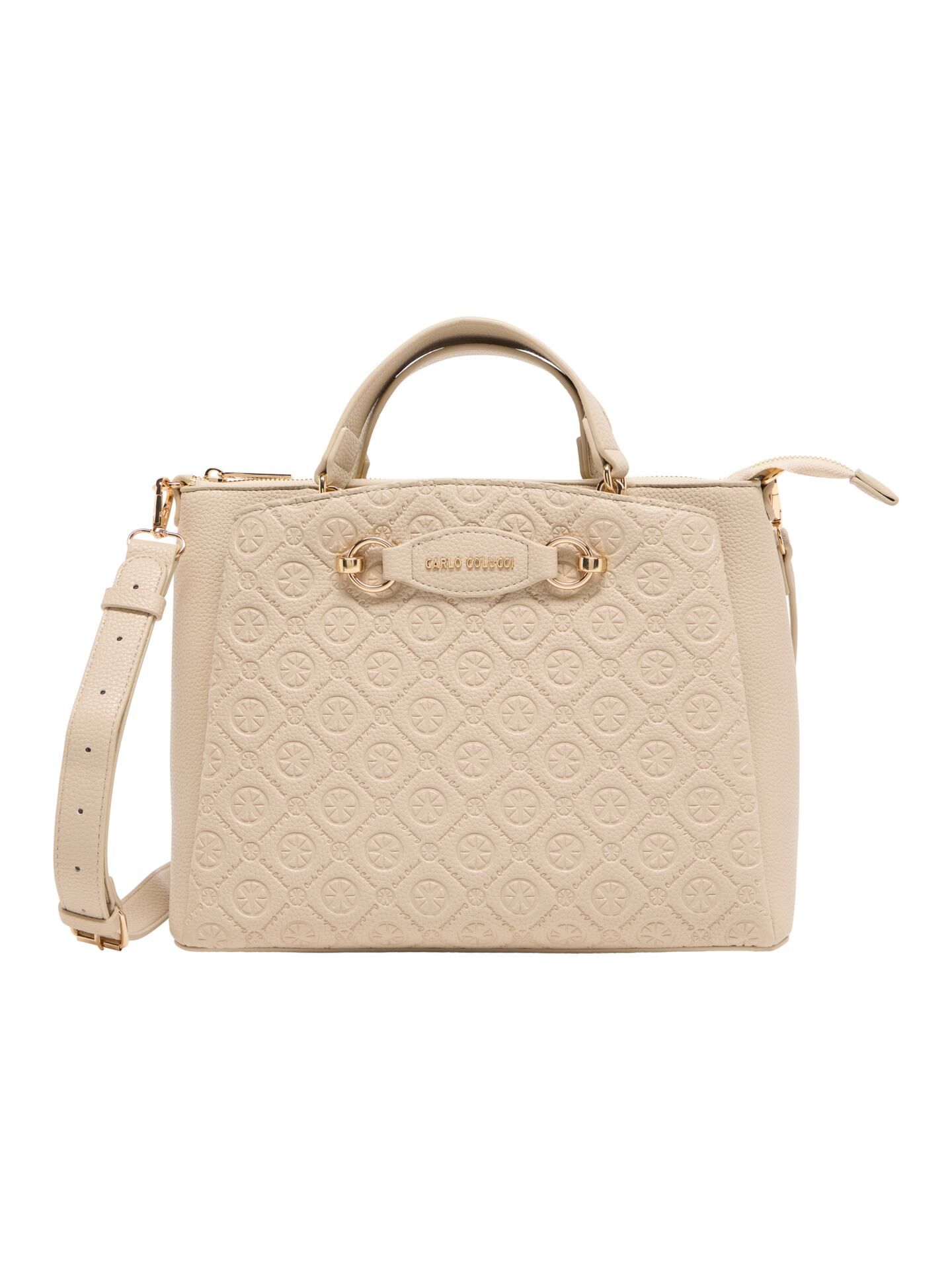 Handtasche mit Logoprägung