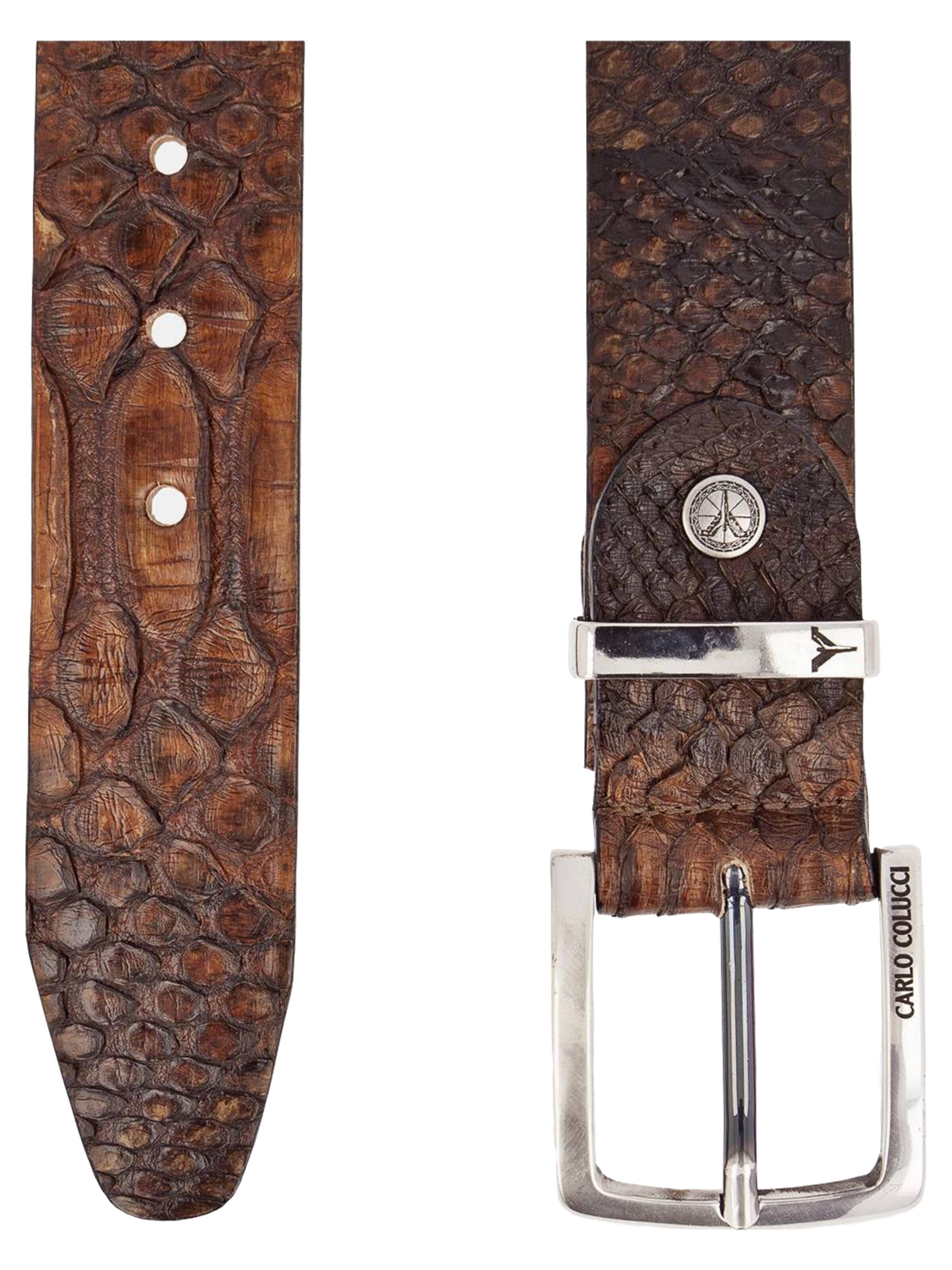 WCM Italian Leather Snake Skin Belt, 31\