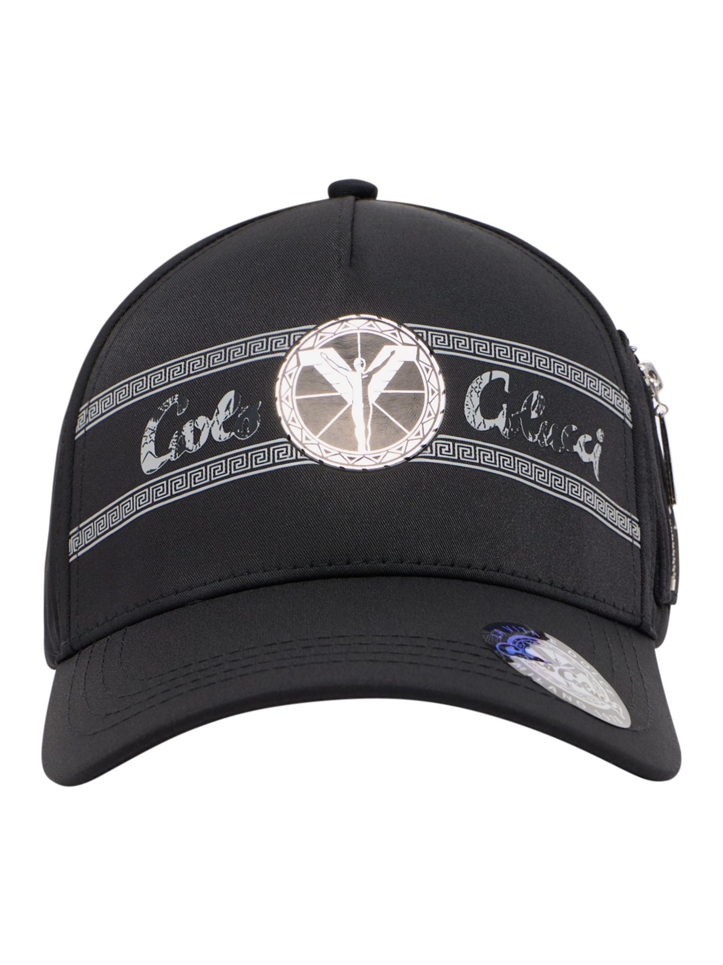 Unisex basecap with metal logo print