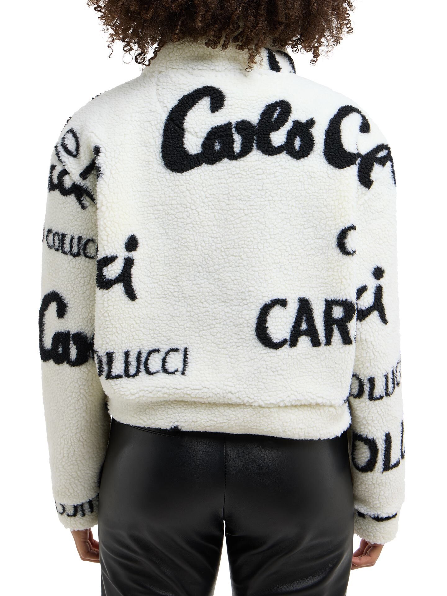 Oversize cropped teddy troyer | White | XXL/44 | CC-C4722-59-XXL/44