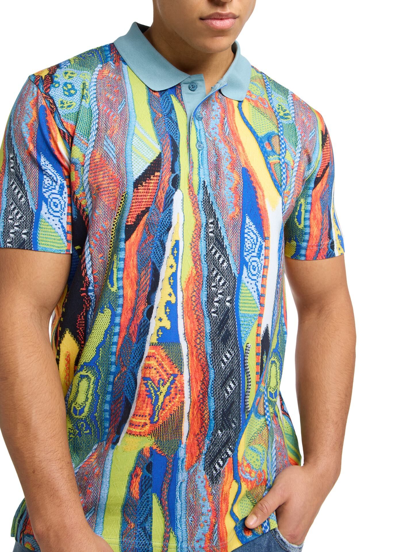  Poloshirt mit Knitprint