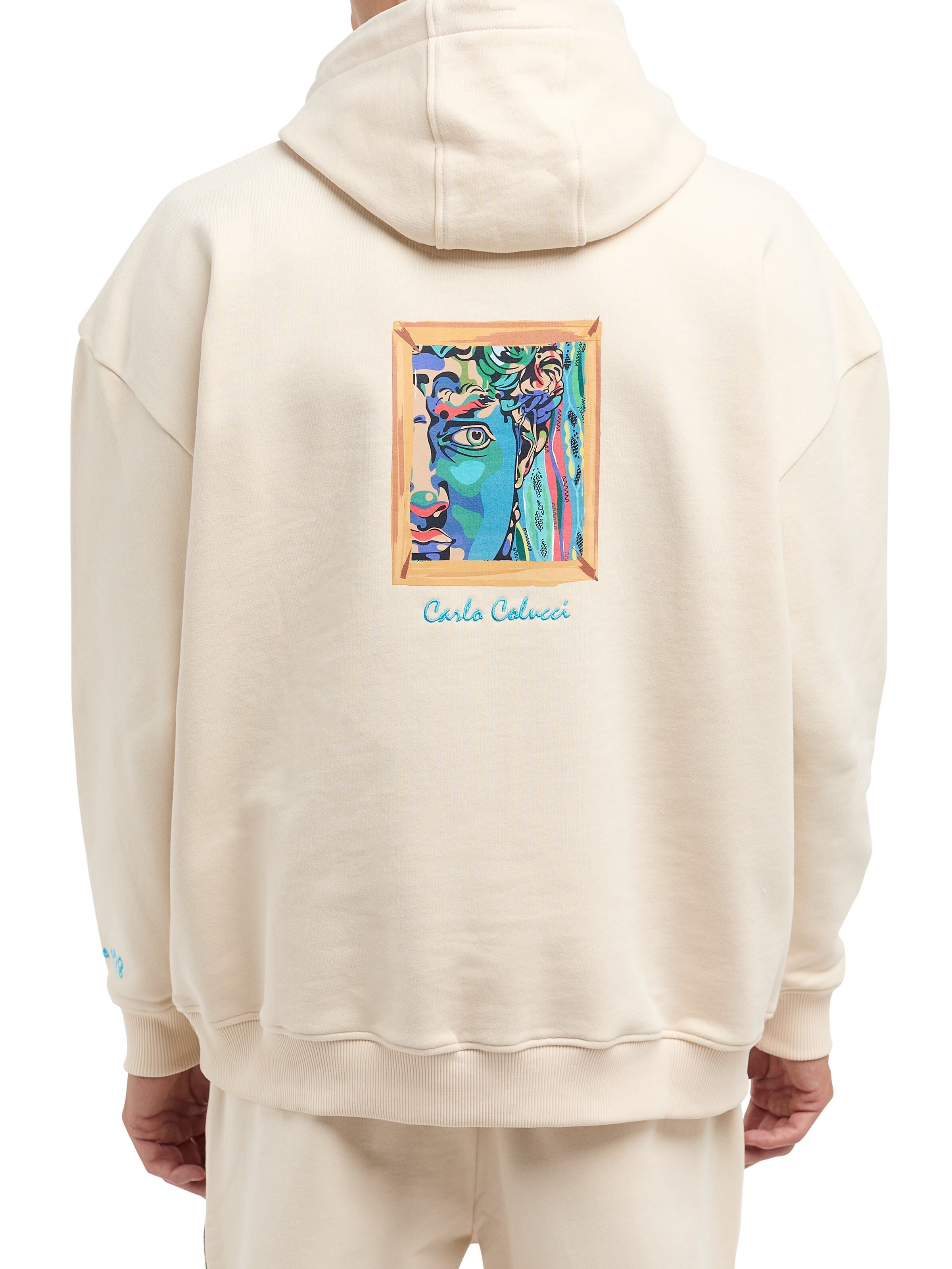 Oversize hoodie | White / Multicolor | M | CC-C6320-581-M