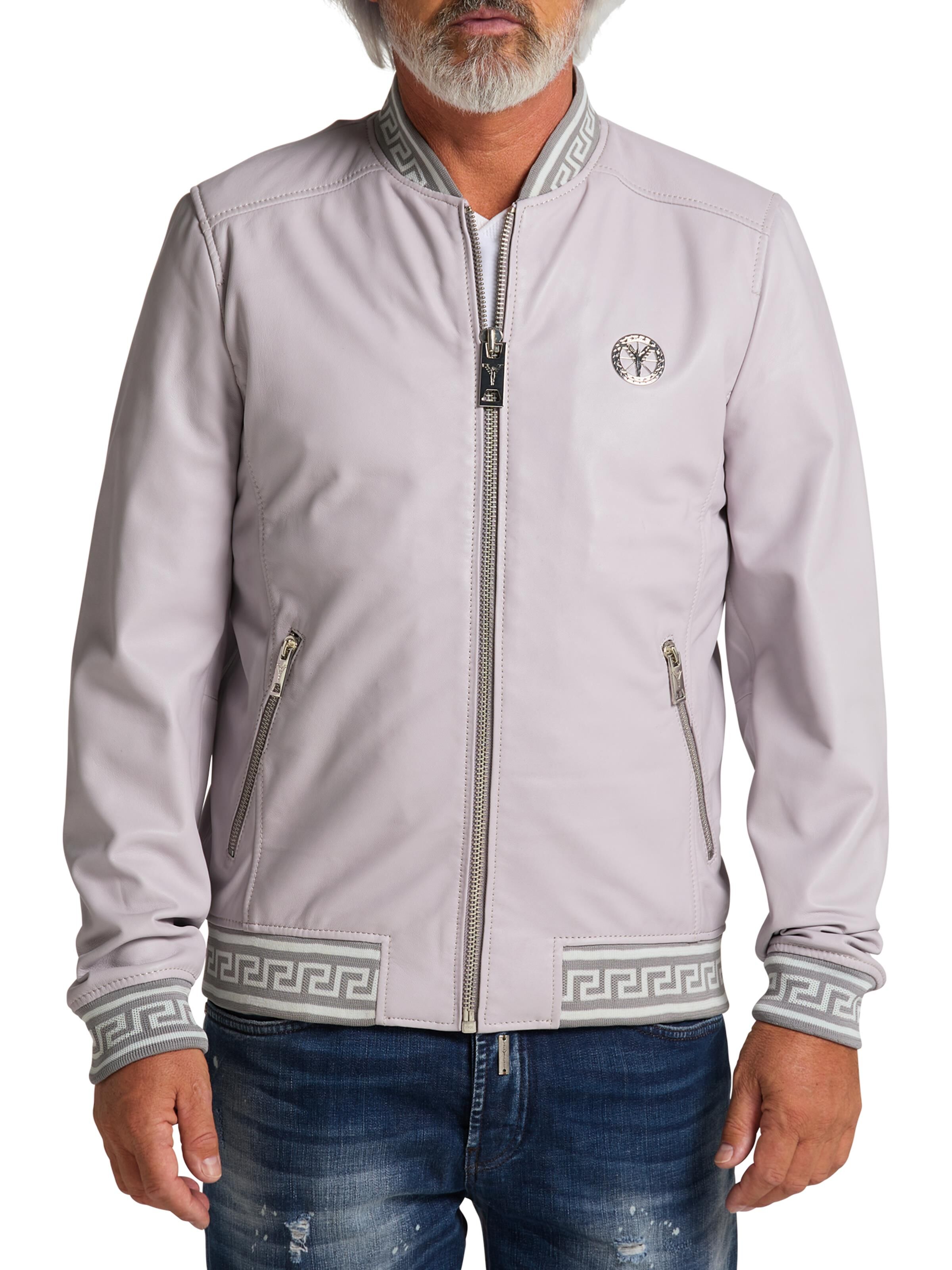 Leather blouson