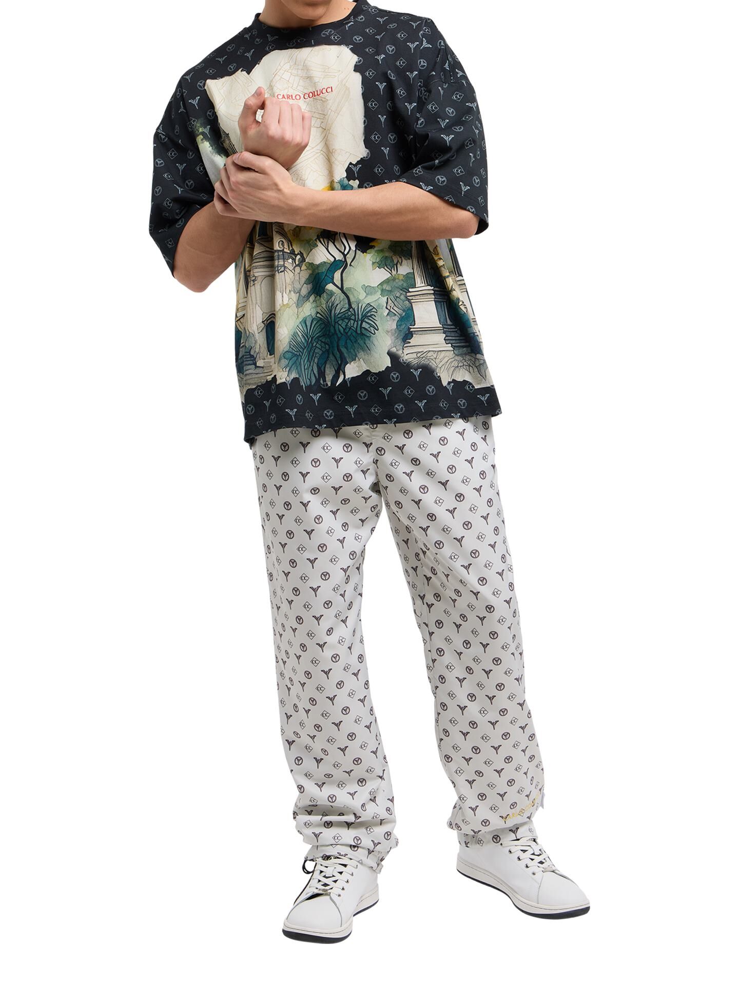  Wide leg pants - Torn pages of Colucci