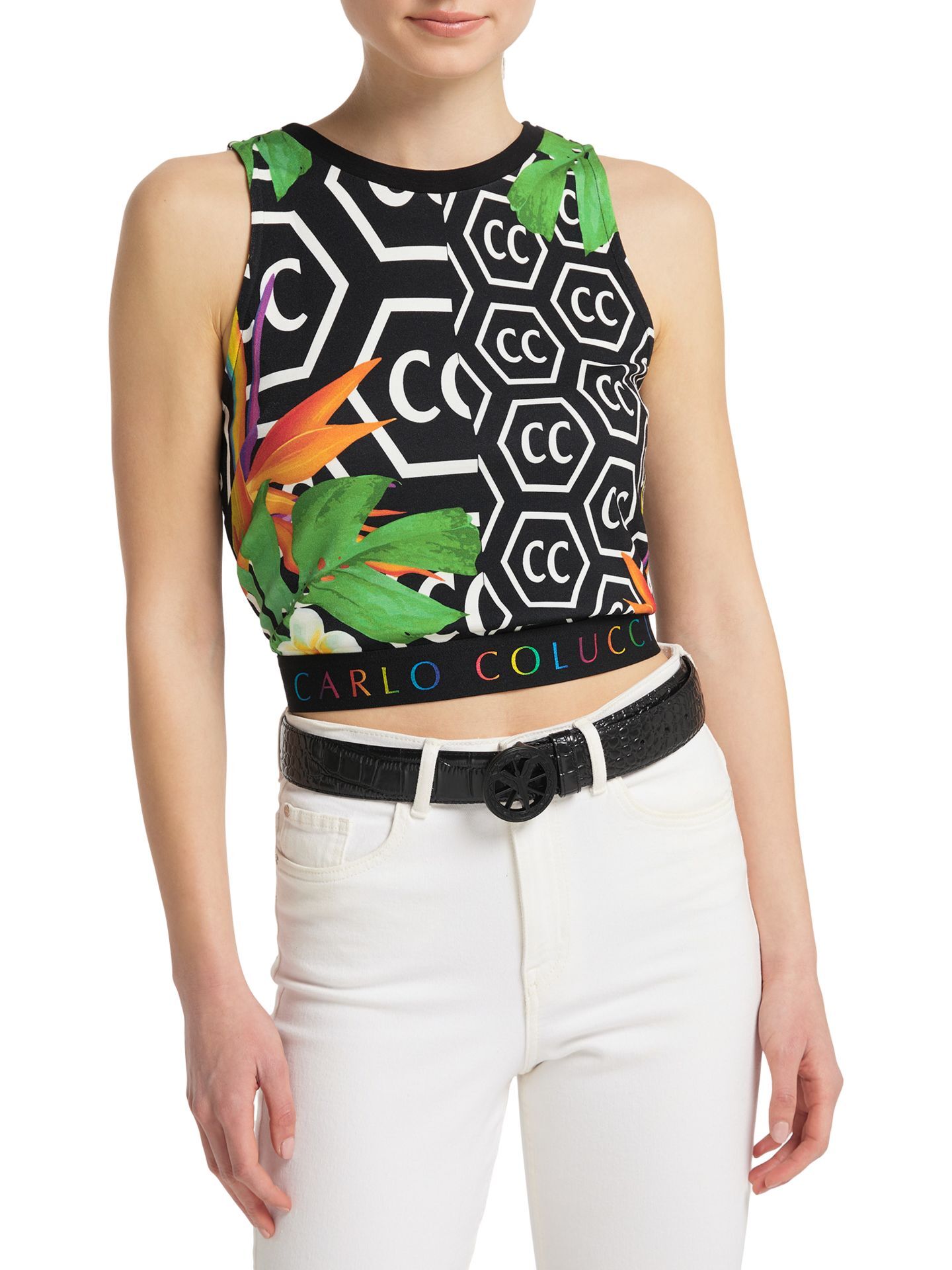  Unisex belt with reptile embossing