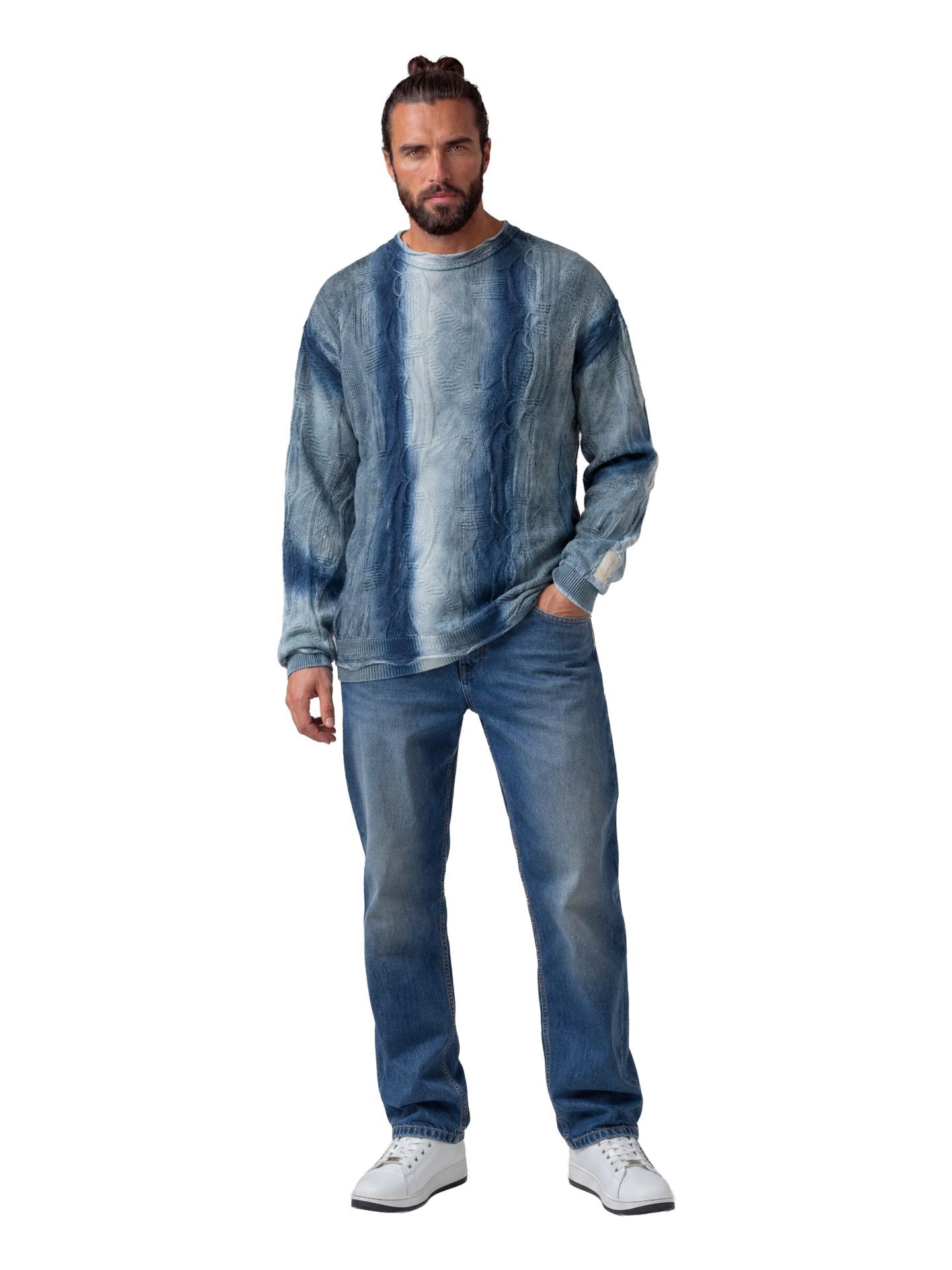   3D-Knit pullover liquid stitches