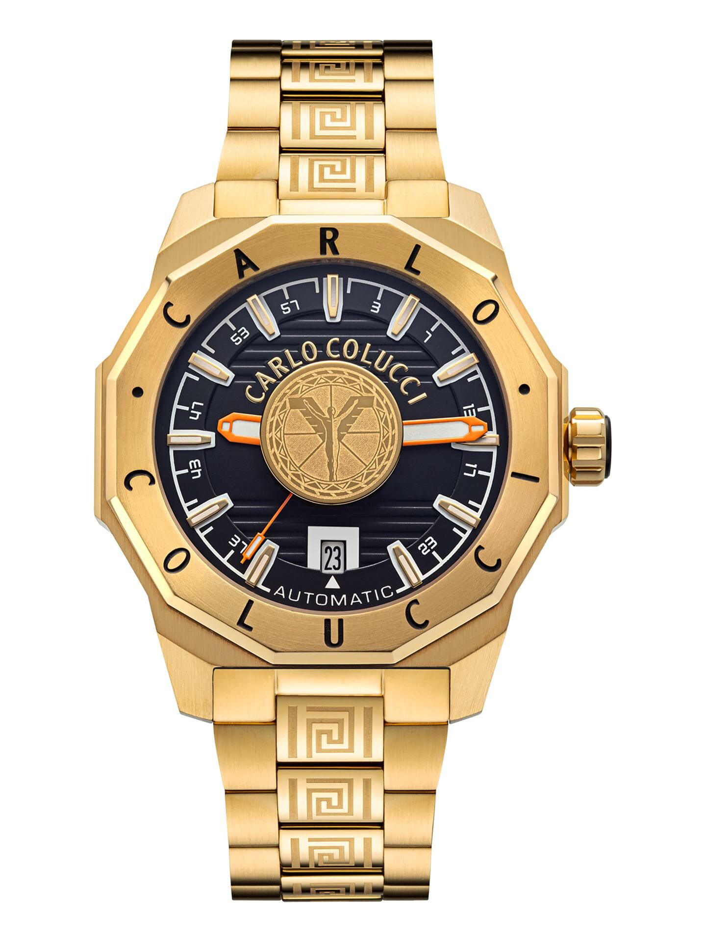 Round stainless steel watch