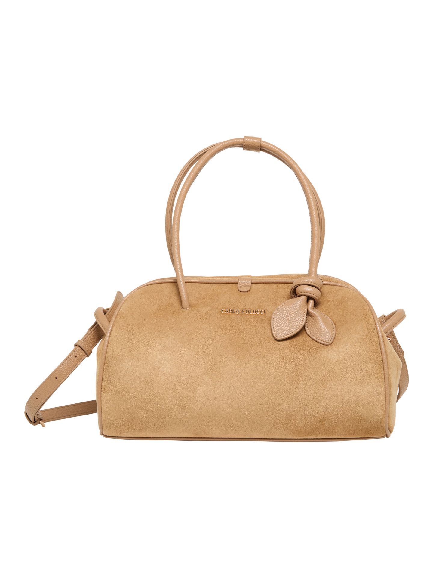  Damen Suede-Optik Bowling Tasche