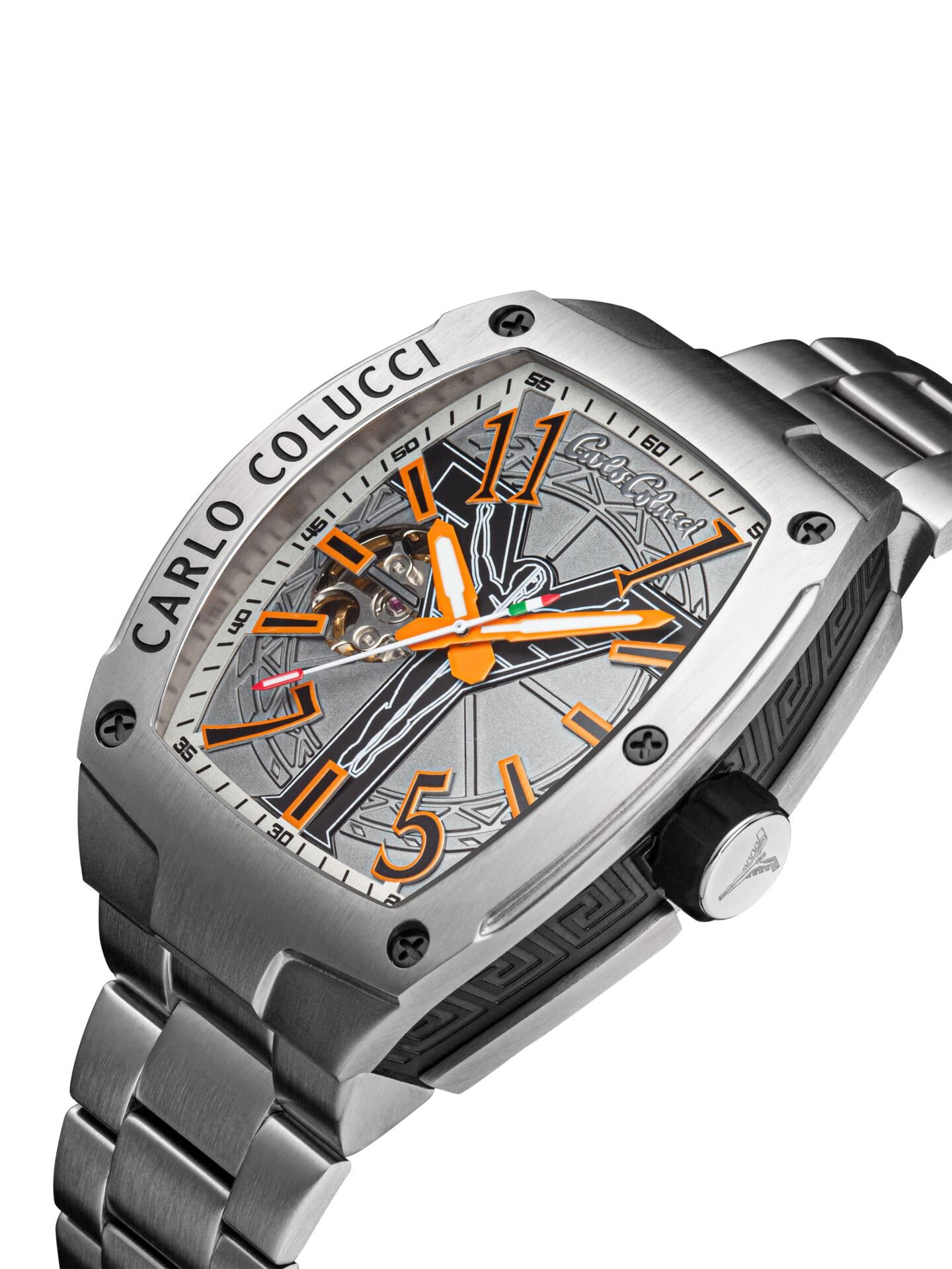 Stainless steel watch with folding clasp | Silver | CC-103-2-231