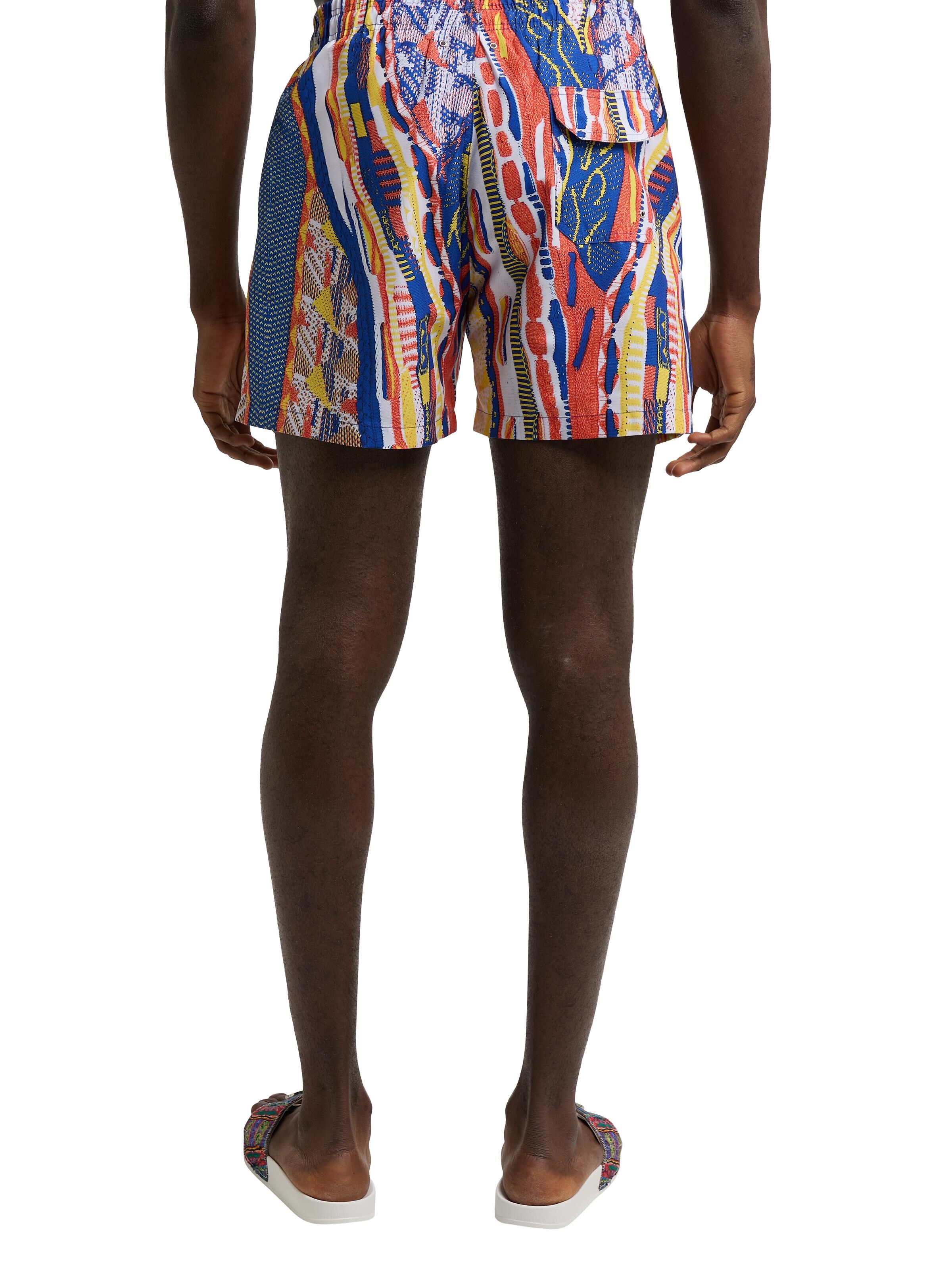 Badeshorts mit Strickmuster