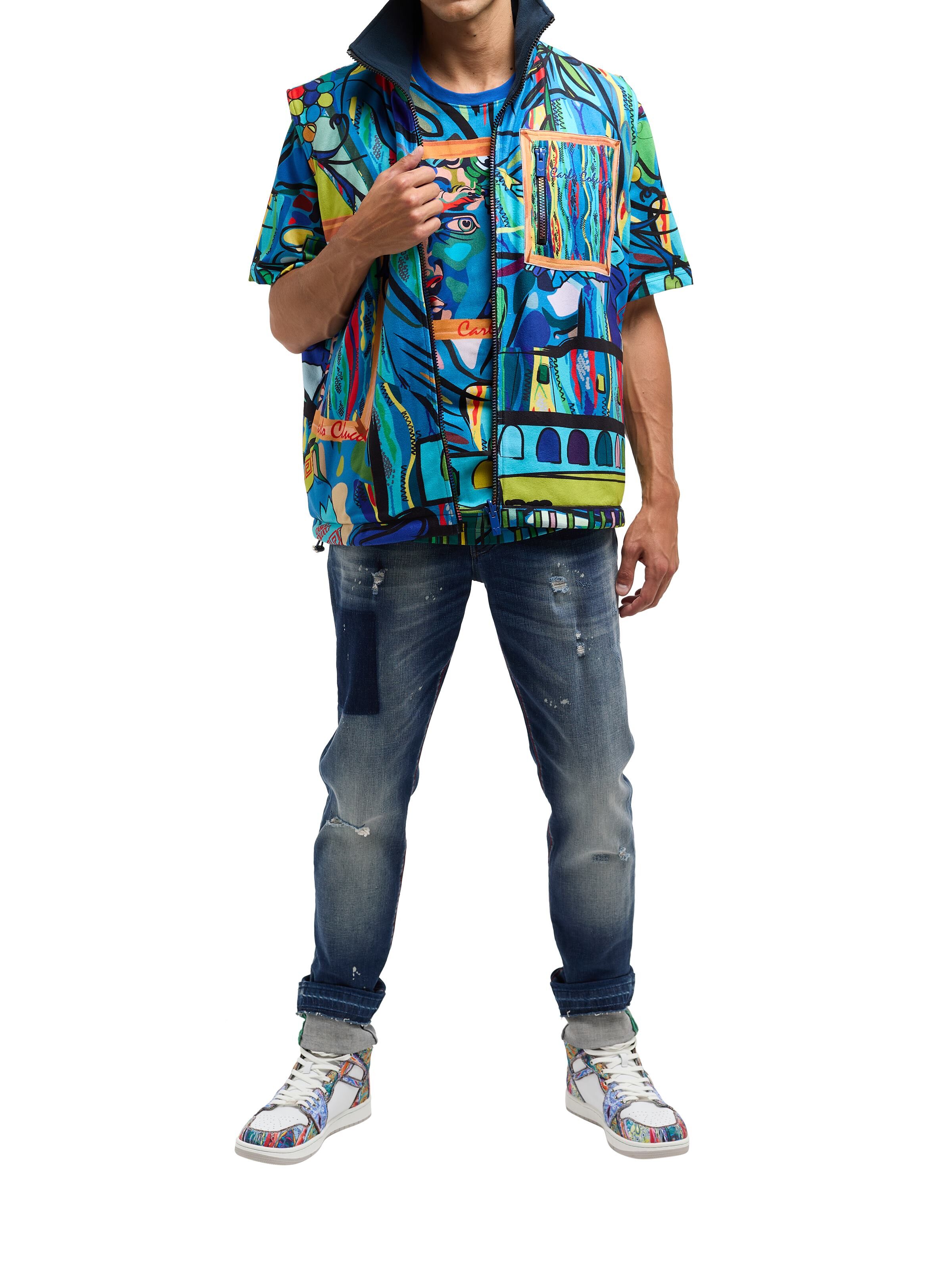  Oversize reversible vest