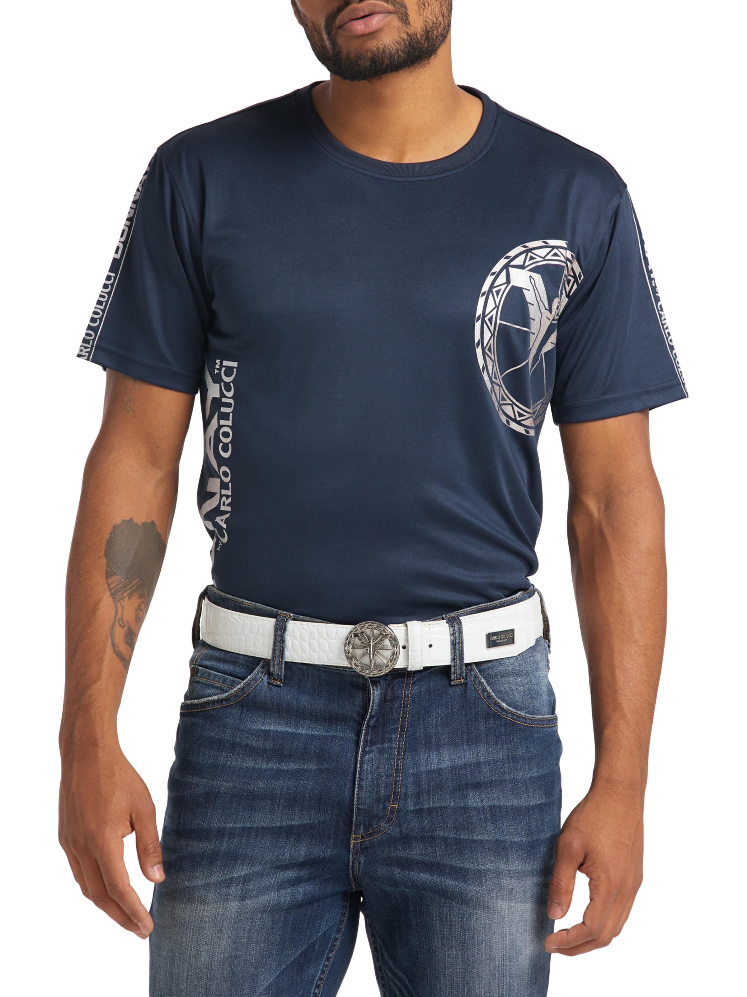  Unisex belt with reptile embossing