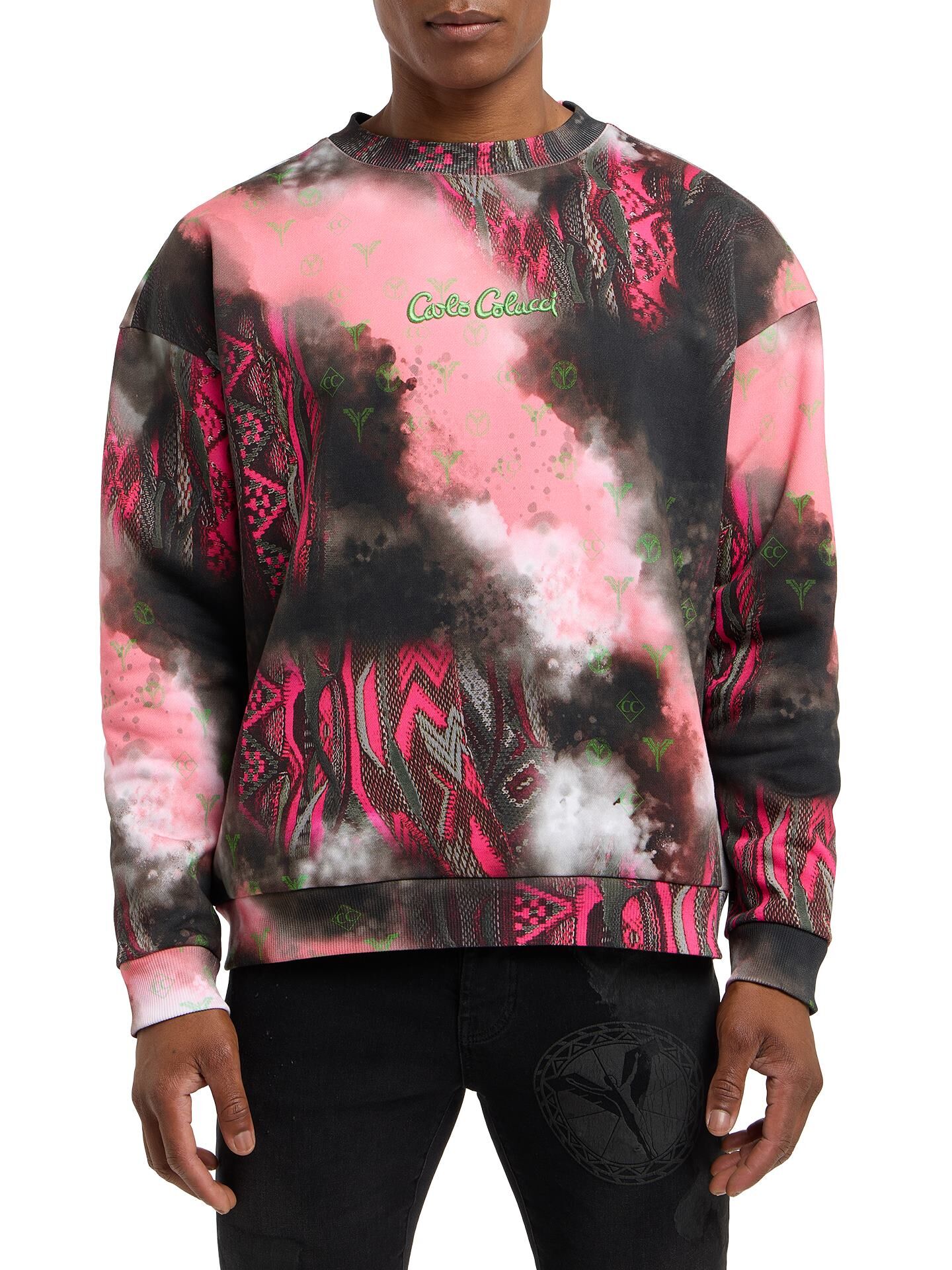 Oversize sweat shirt - sprayed knit